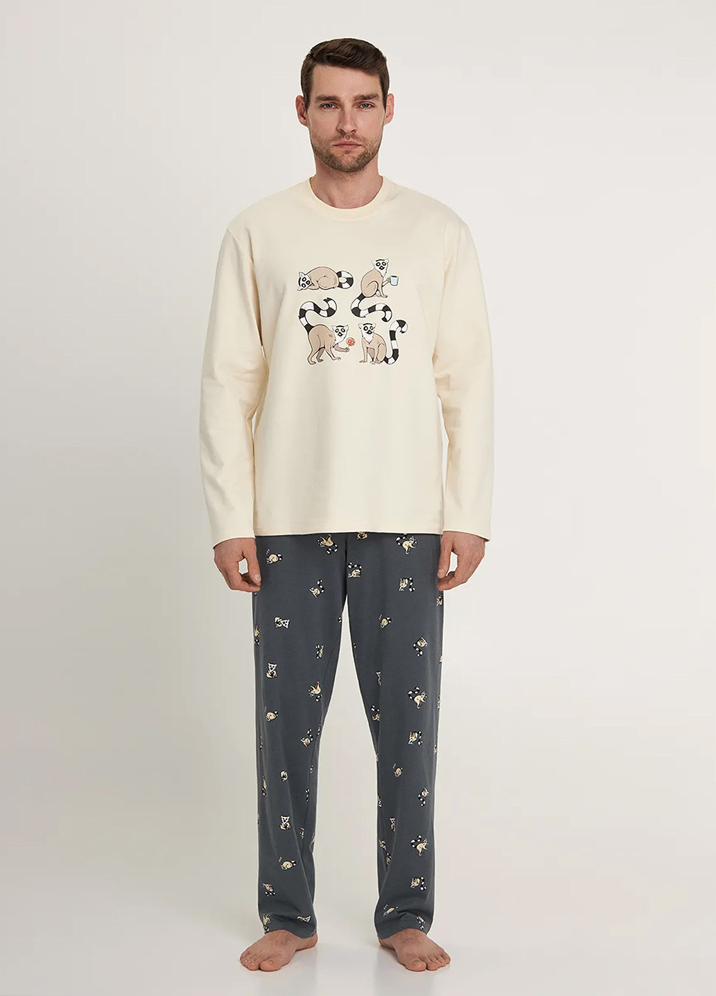 Айворі демісезонний комплект (лонгслів, штани) Ellen