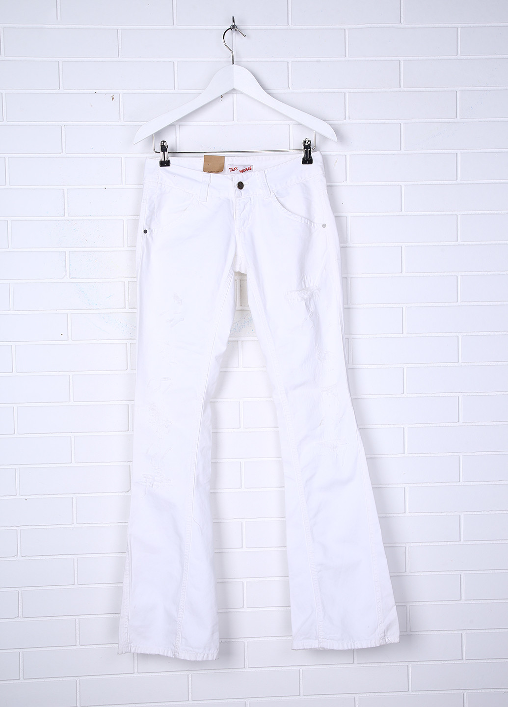 Белые кэжуал демисезонные клеш брюки Sexy Woman