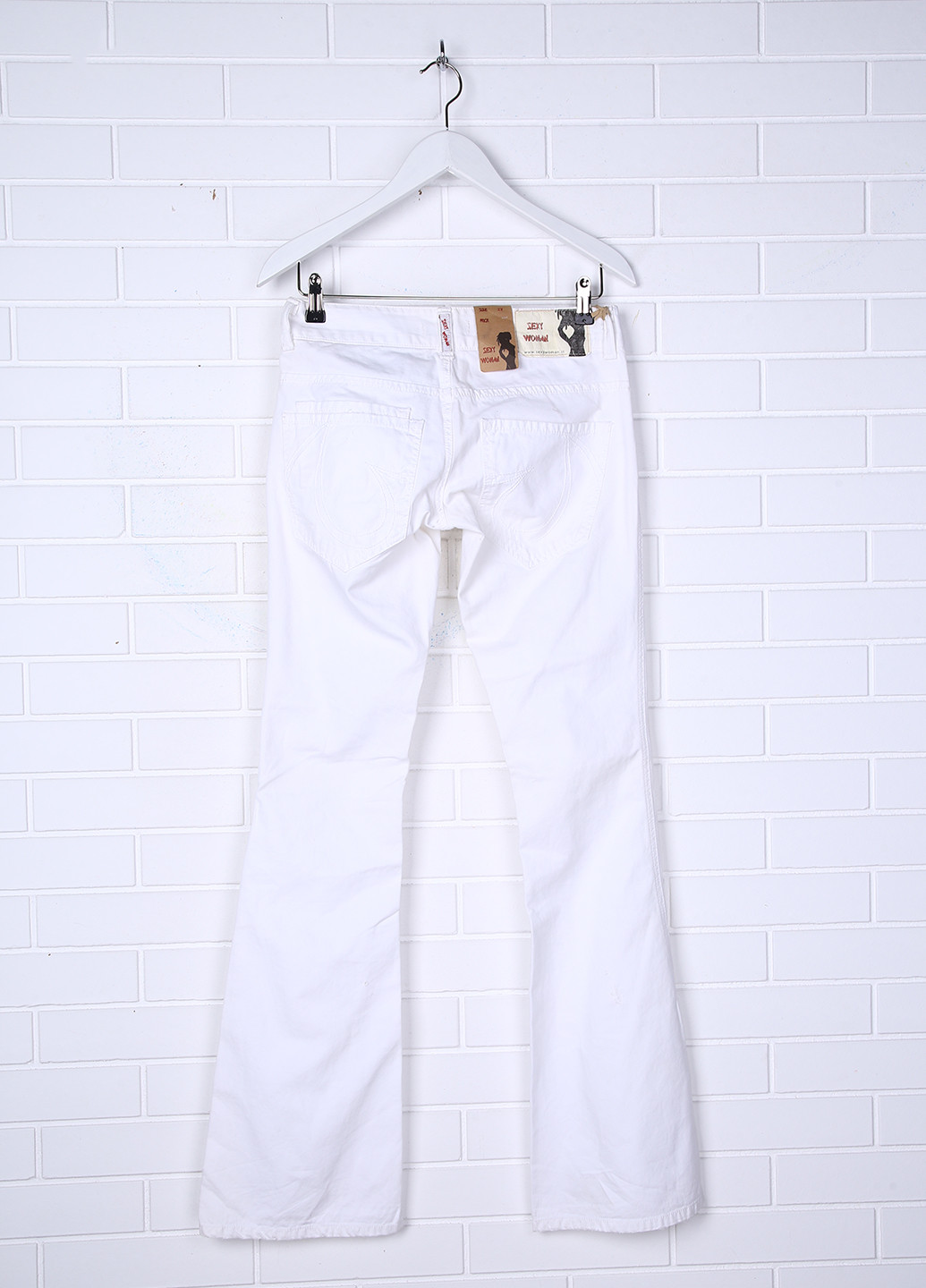 Белые кэжуал демисезонные клеш брюки Sexy Woman