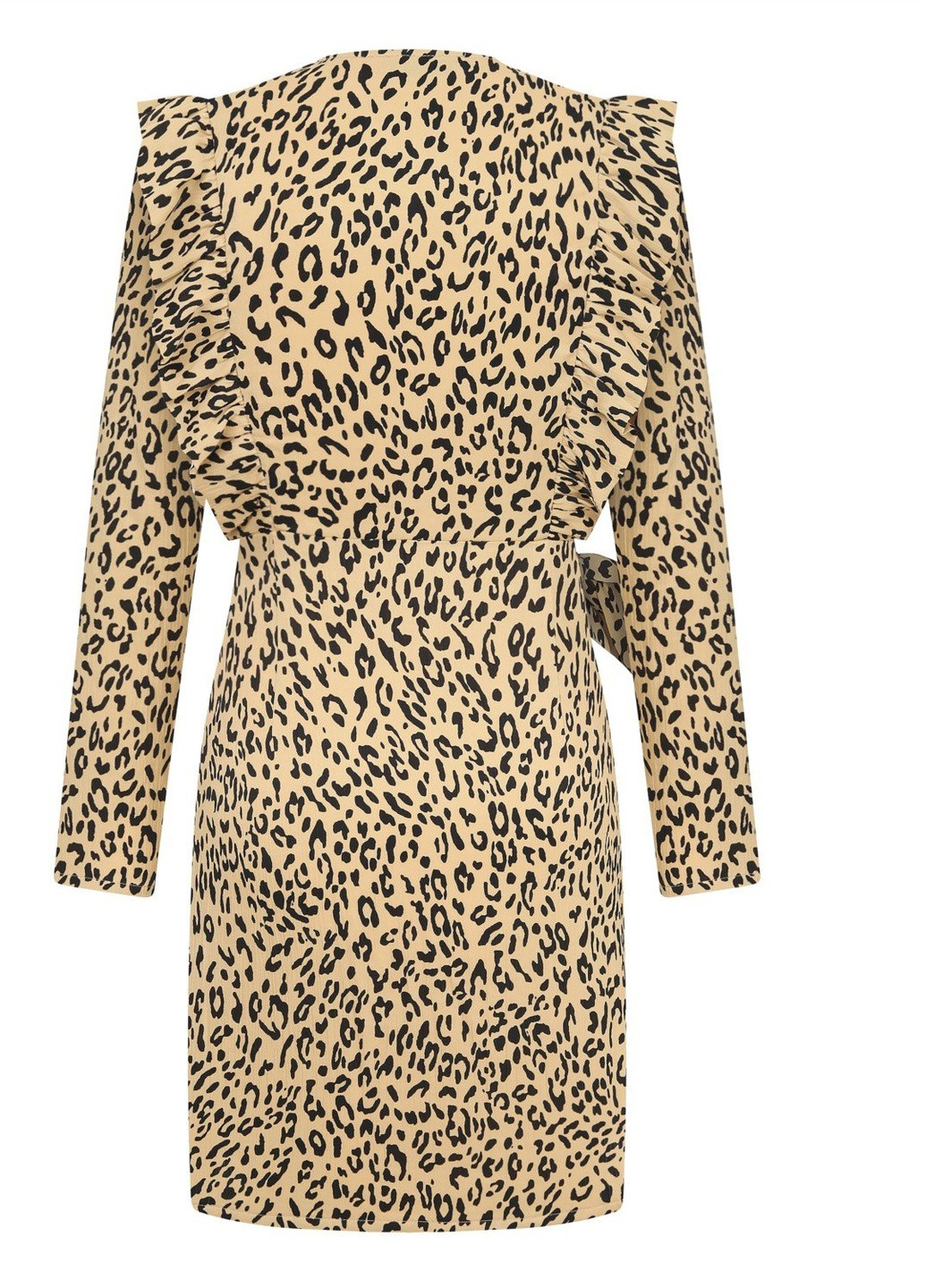 Бежевое кэжуал платье Mudo с животным (анималистичным) принтом