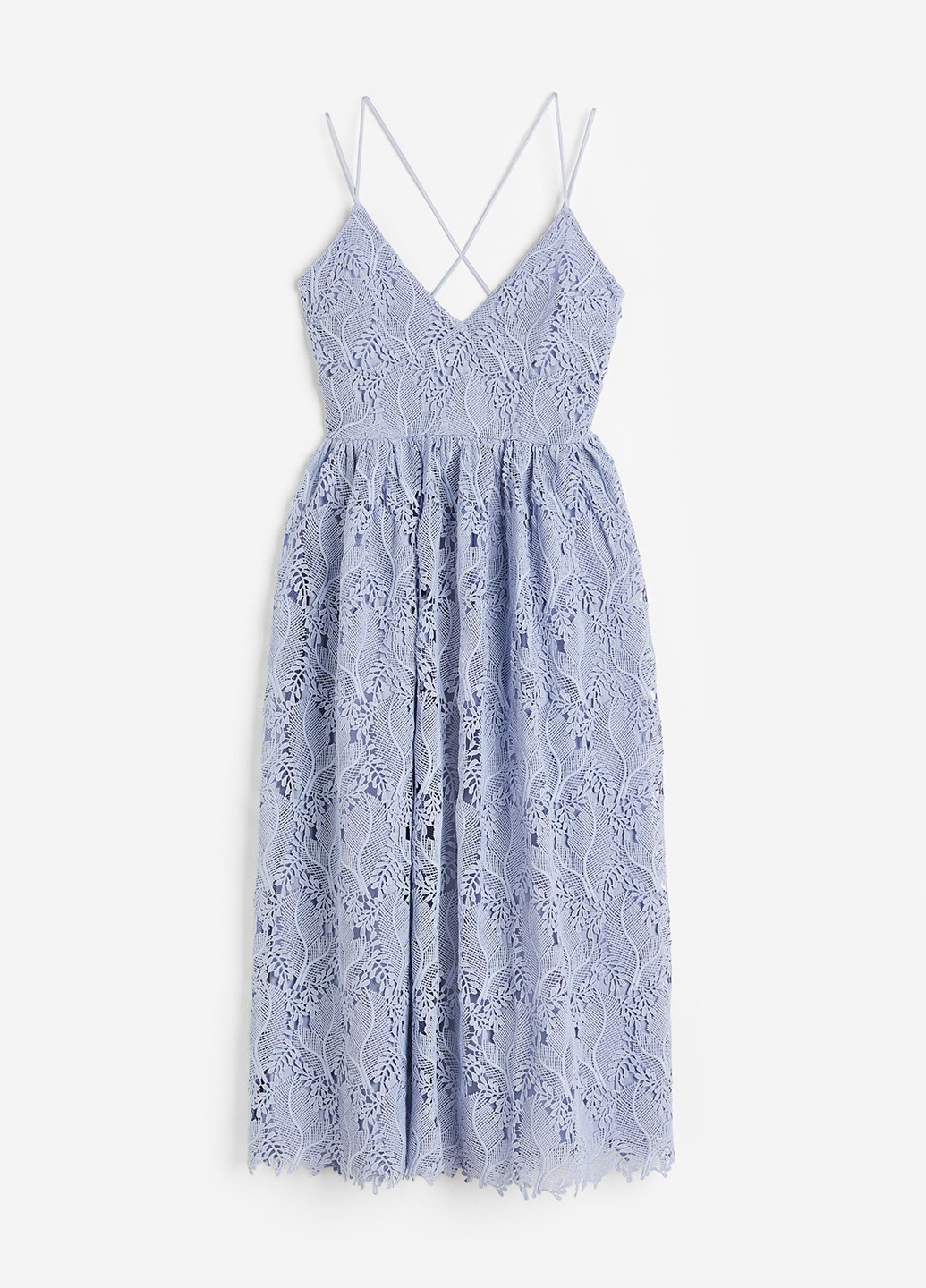 Блакитна кежуал сукня кльош H&M однотонна