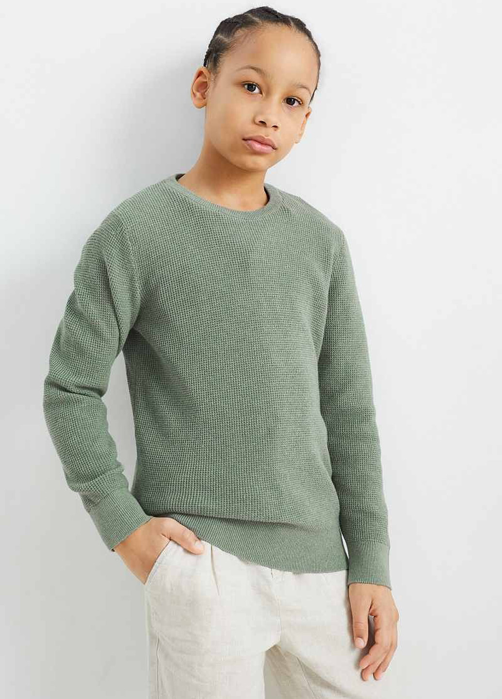 Сіро-зелений демісезонний джемпер джемпер C&A