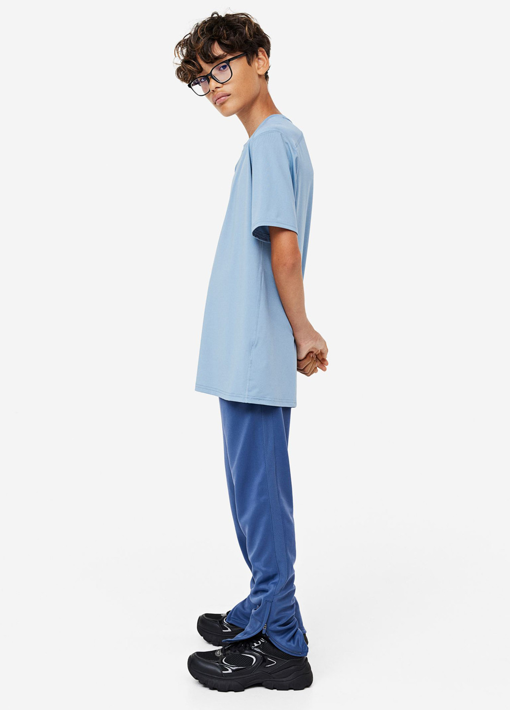 Темно-голубая летняя футболка H&M