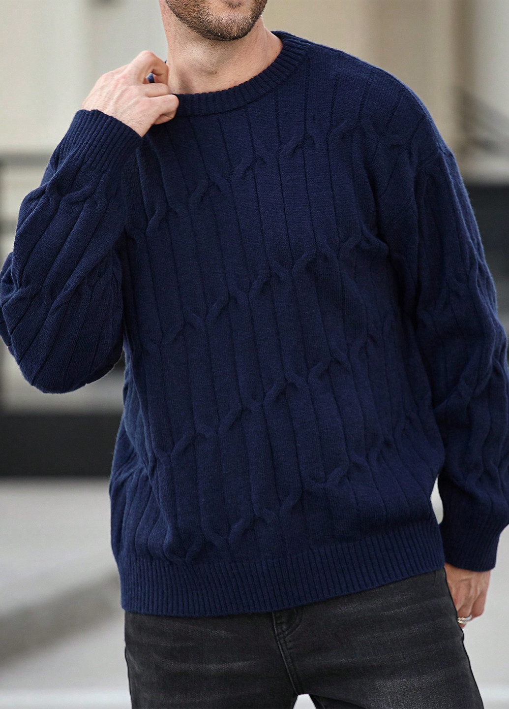 Темно-синий демисезонный джемпер джемпер SHEIN