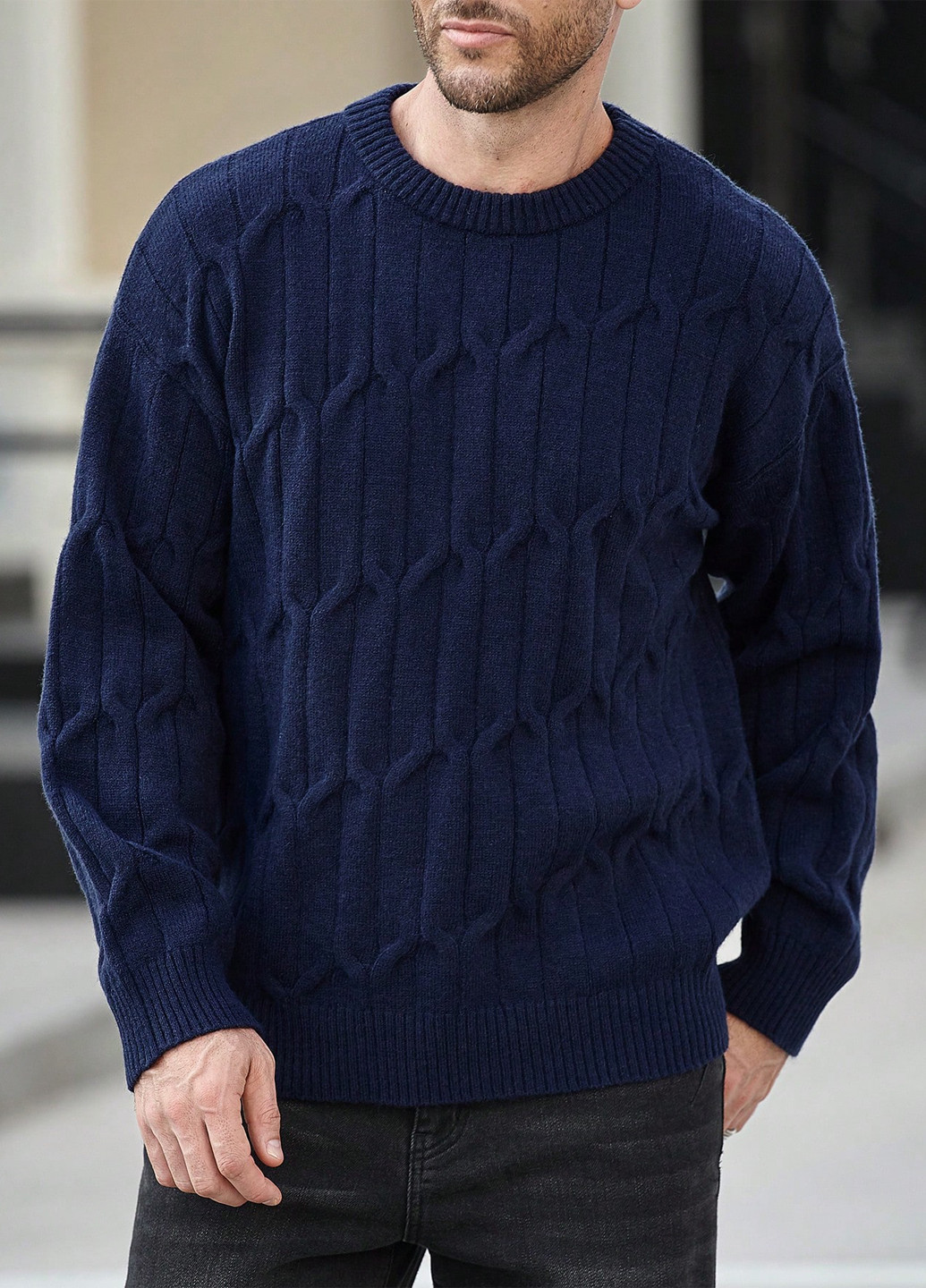 Темно-синий демисезонный джемпер джемпер SHEIN