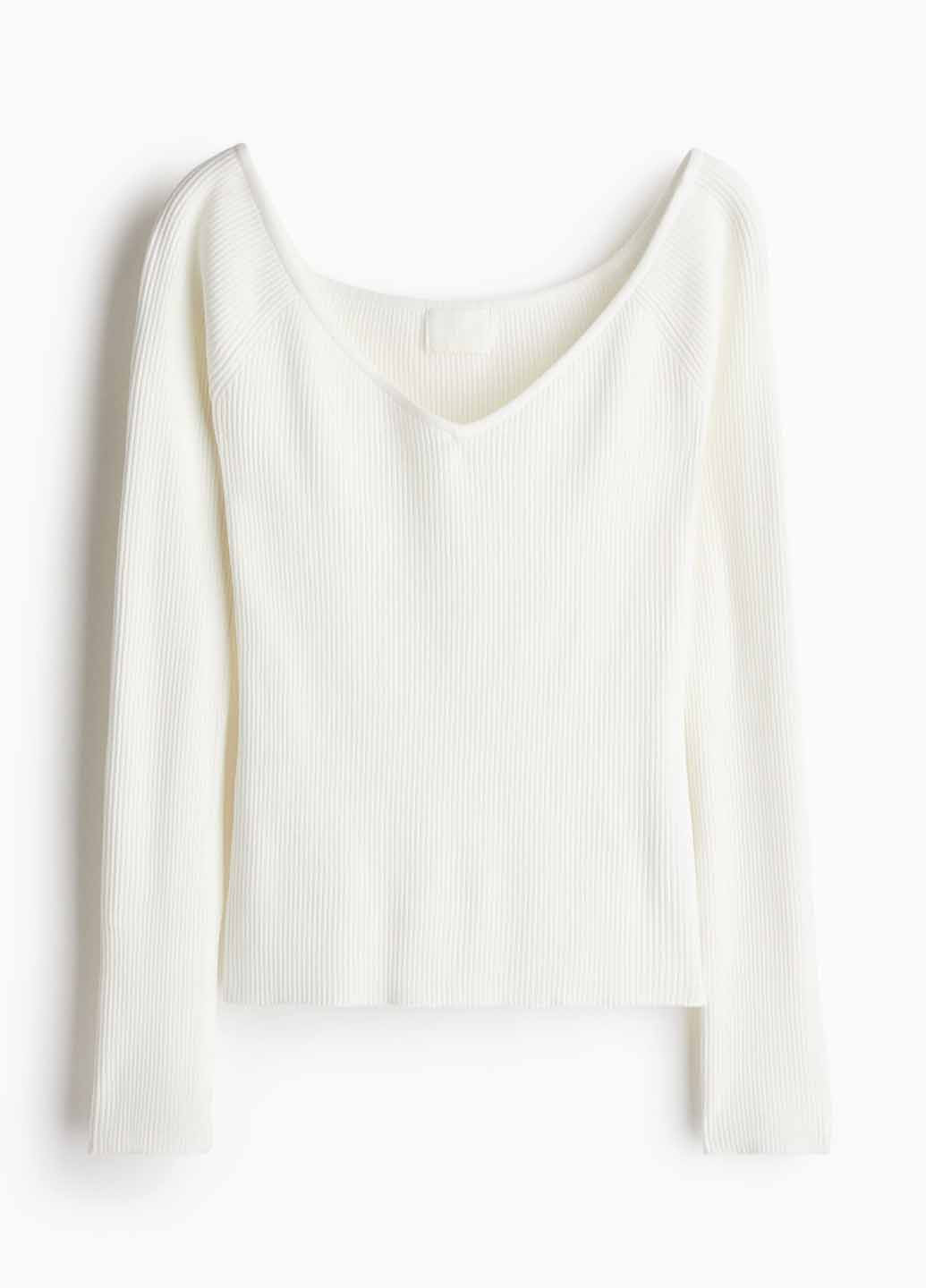 Белый демисезонный пуловер пуловер H&M