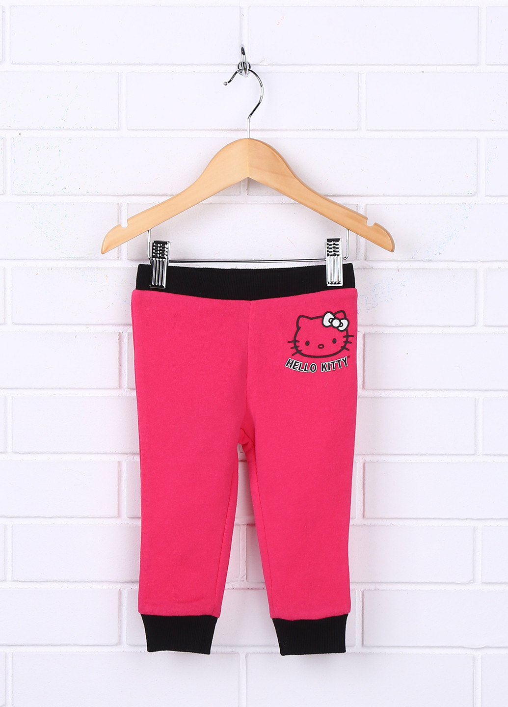Малиновые кэжуал демисезонные со средней талией брюки Hello Kitty