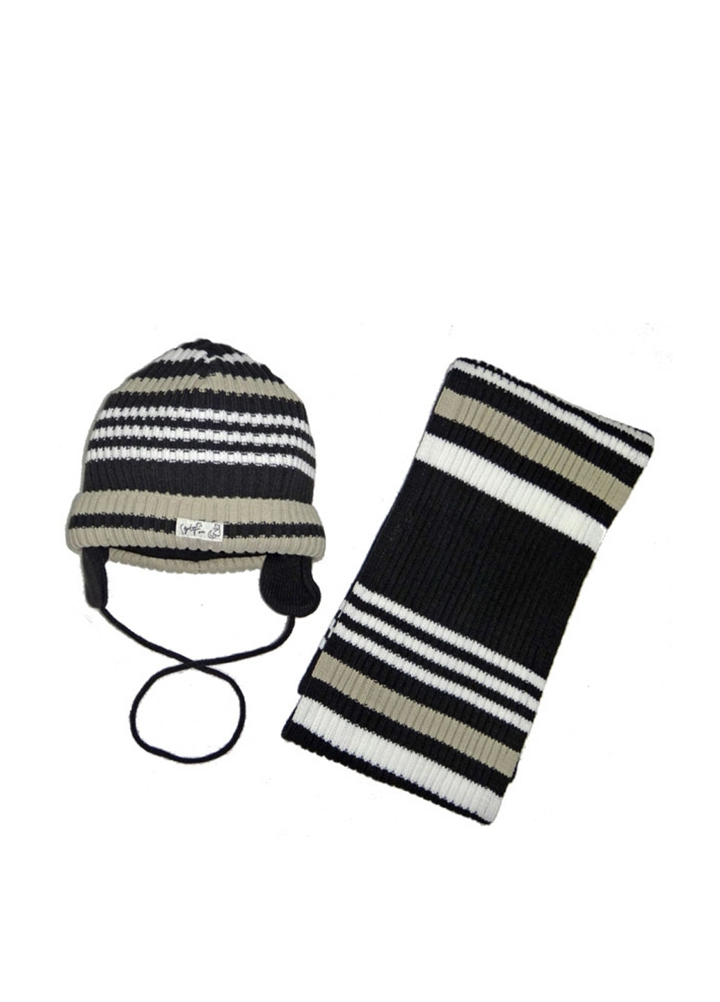 Серый демисезонный комплект (шапка, шарф) Wojcik