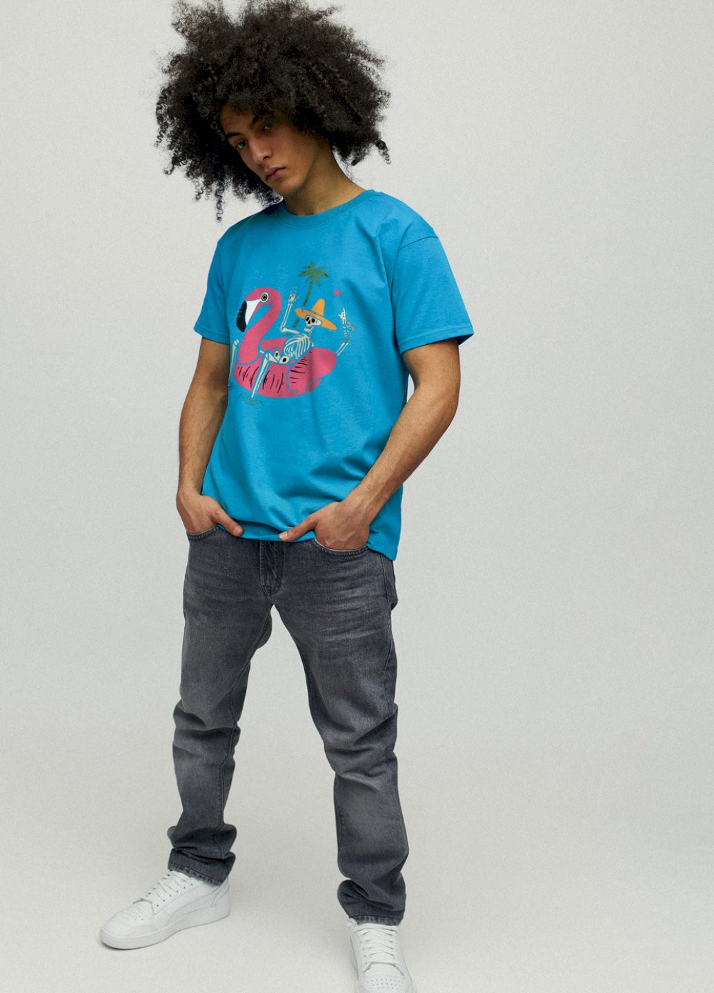 Світло-синя футболка чоловіча YAPPI