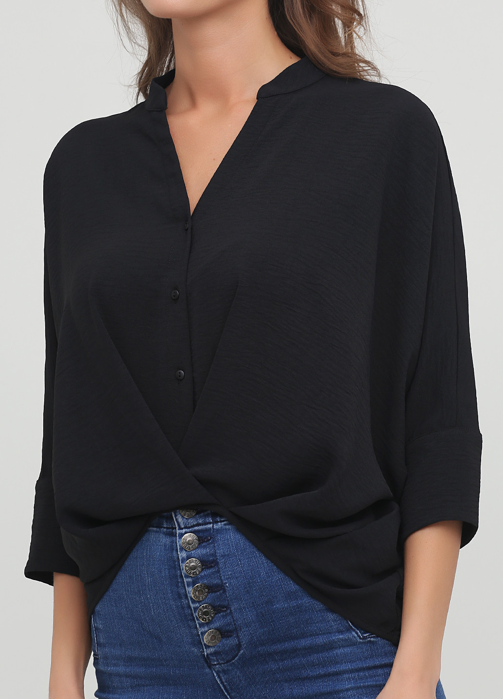 Черная демисезонная блуза Arefeva
