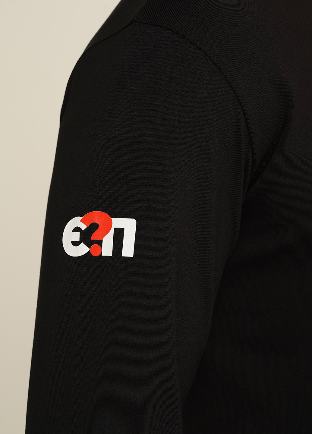 Черный демисезонный кэжуал лонгслив Kasta x ЄП с надписями