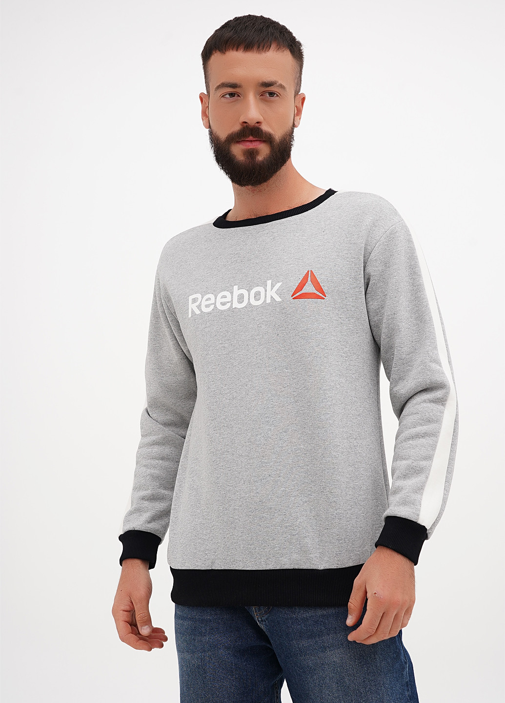 Сірий світшот напис лампаси (302949926)