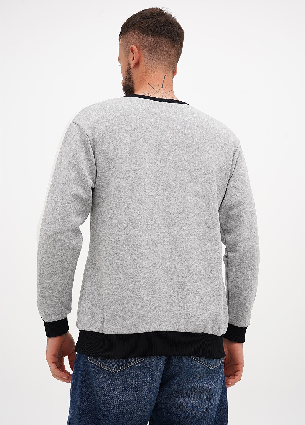 Сірий світшот напис лампаси (302949926)