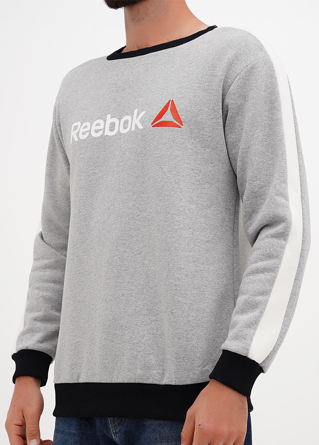 Сірий світшот напис лампаси (302949926)