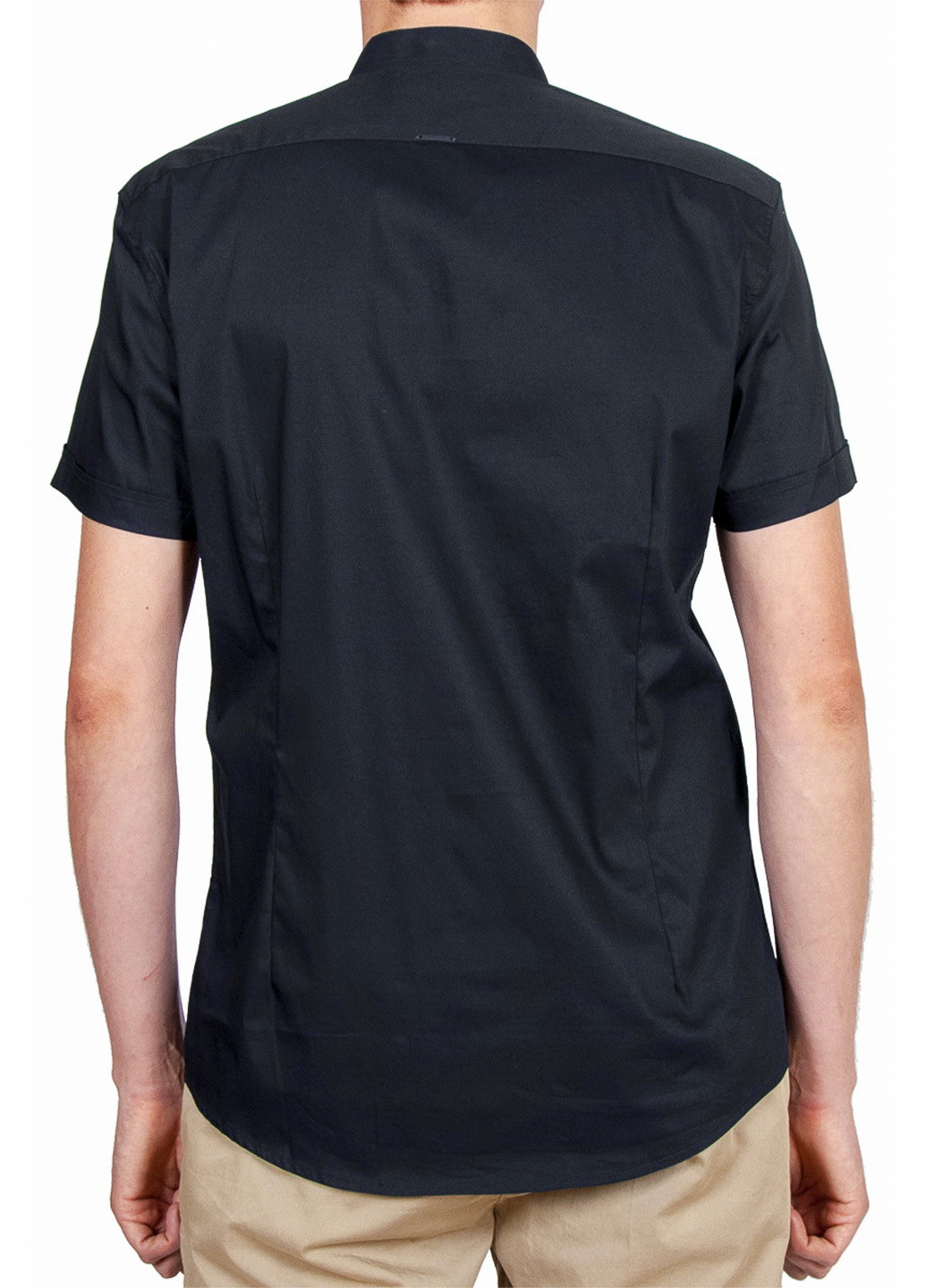 Черная рубашка однотонная Antony Morato