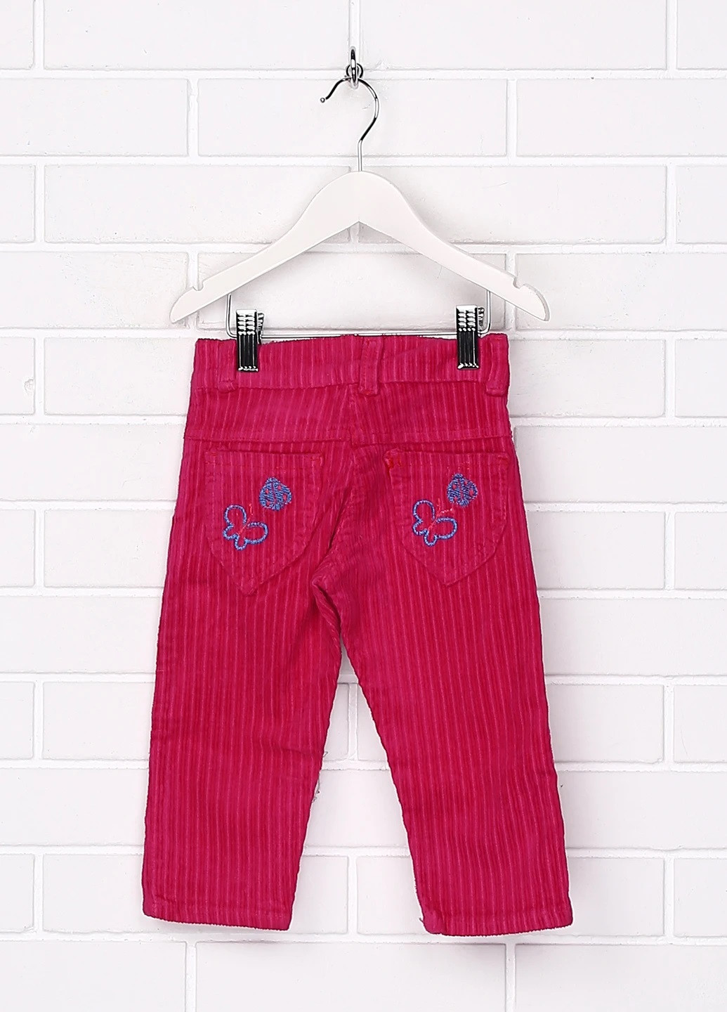 Малиновые кэжуал демисезонные прямые брюки Combix