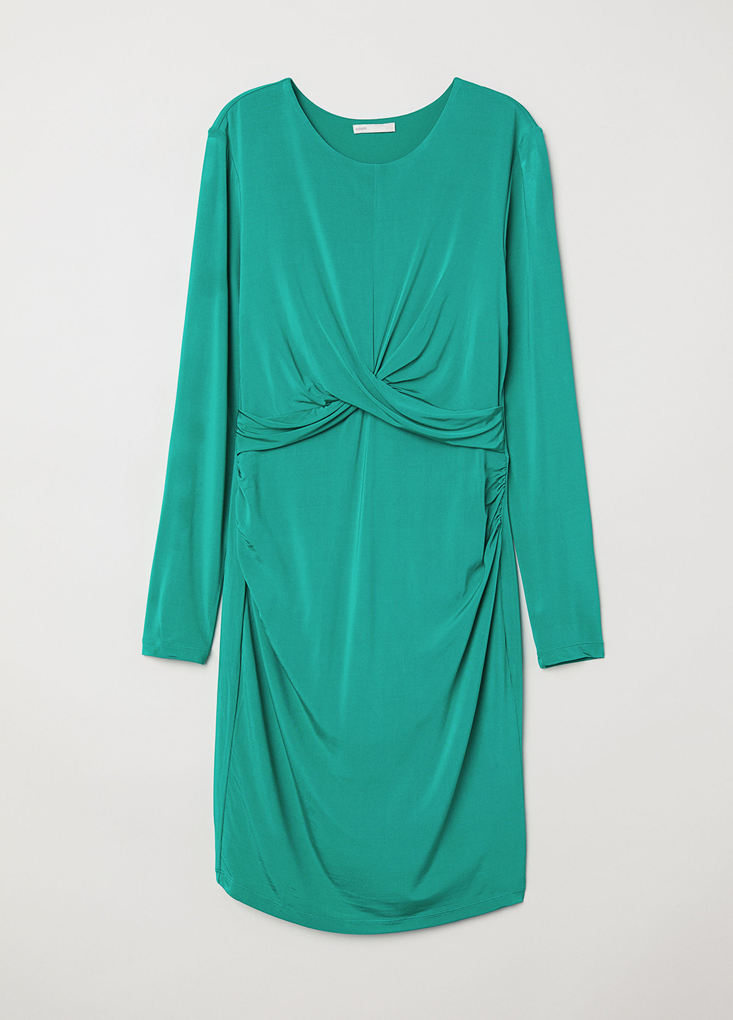 Зеленое кэжуал платье для беременных H&M однотонное
