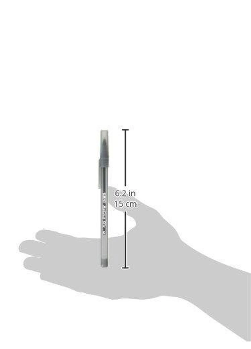 Набір кулькових ручок 60 шт Round Stic Xtra Life Чорна масляна (GSM609-Blk) (B0012YVGOW) Bic (255254627)