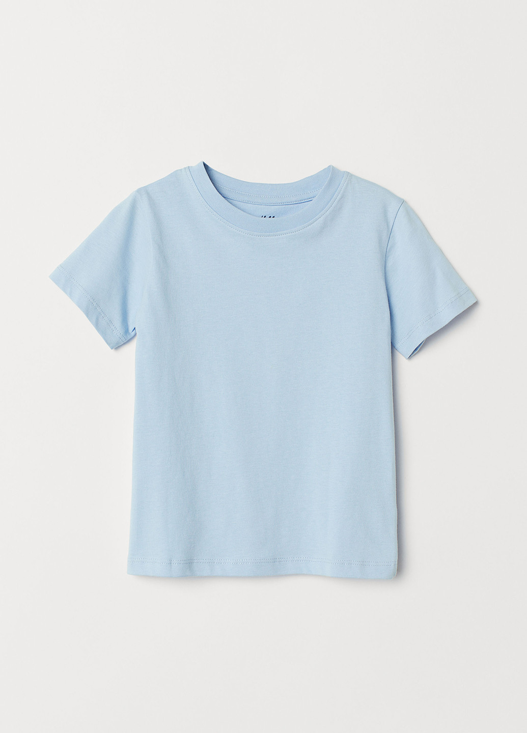 Голубая летняя футболка с коротким рукавом H&M