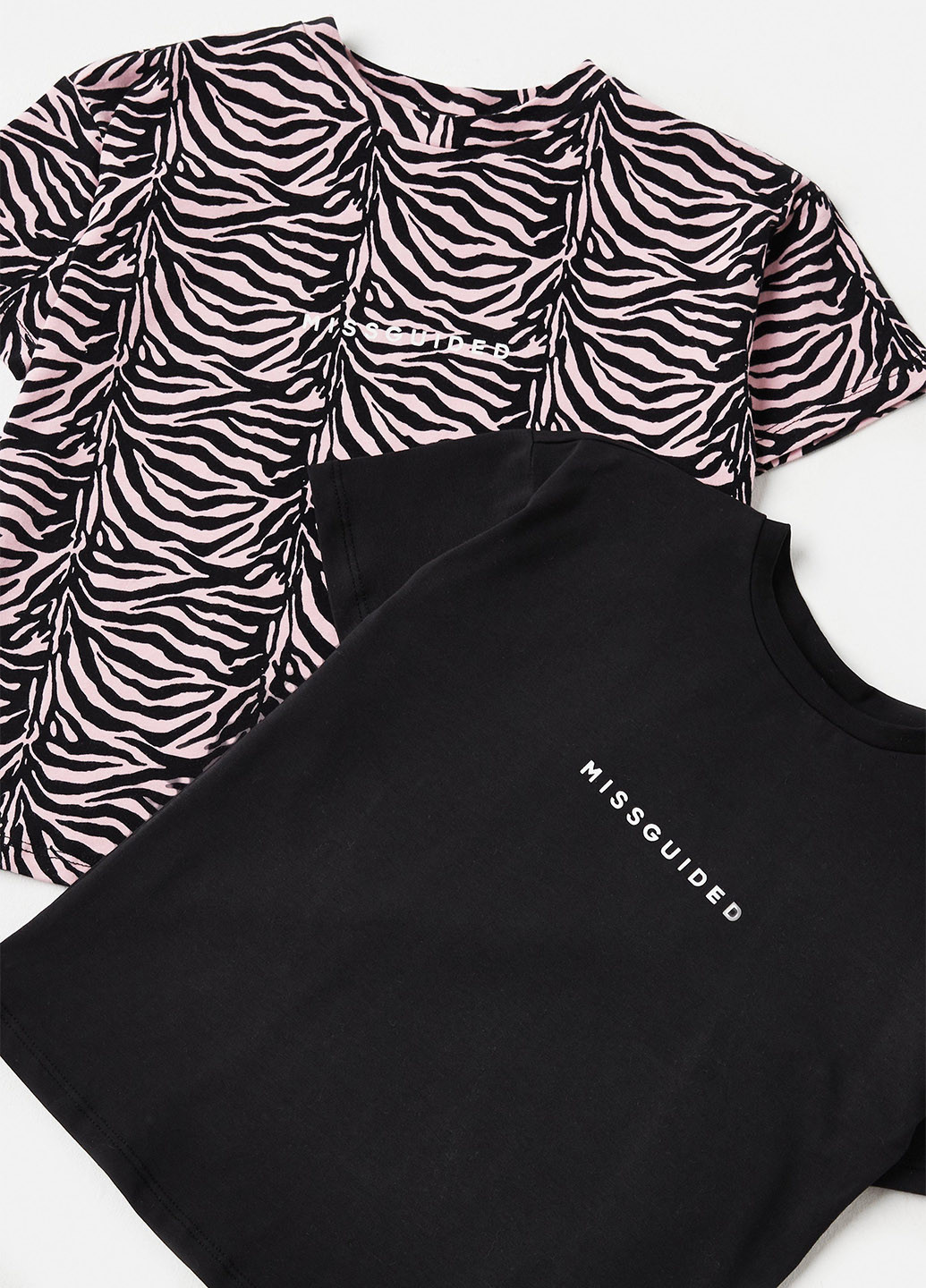 Комбинированная летняя футболка (2 шт.) Missguided