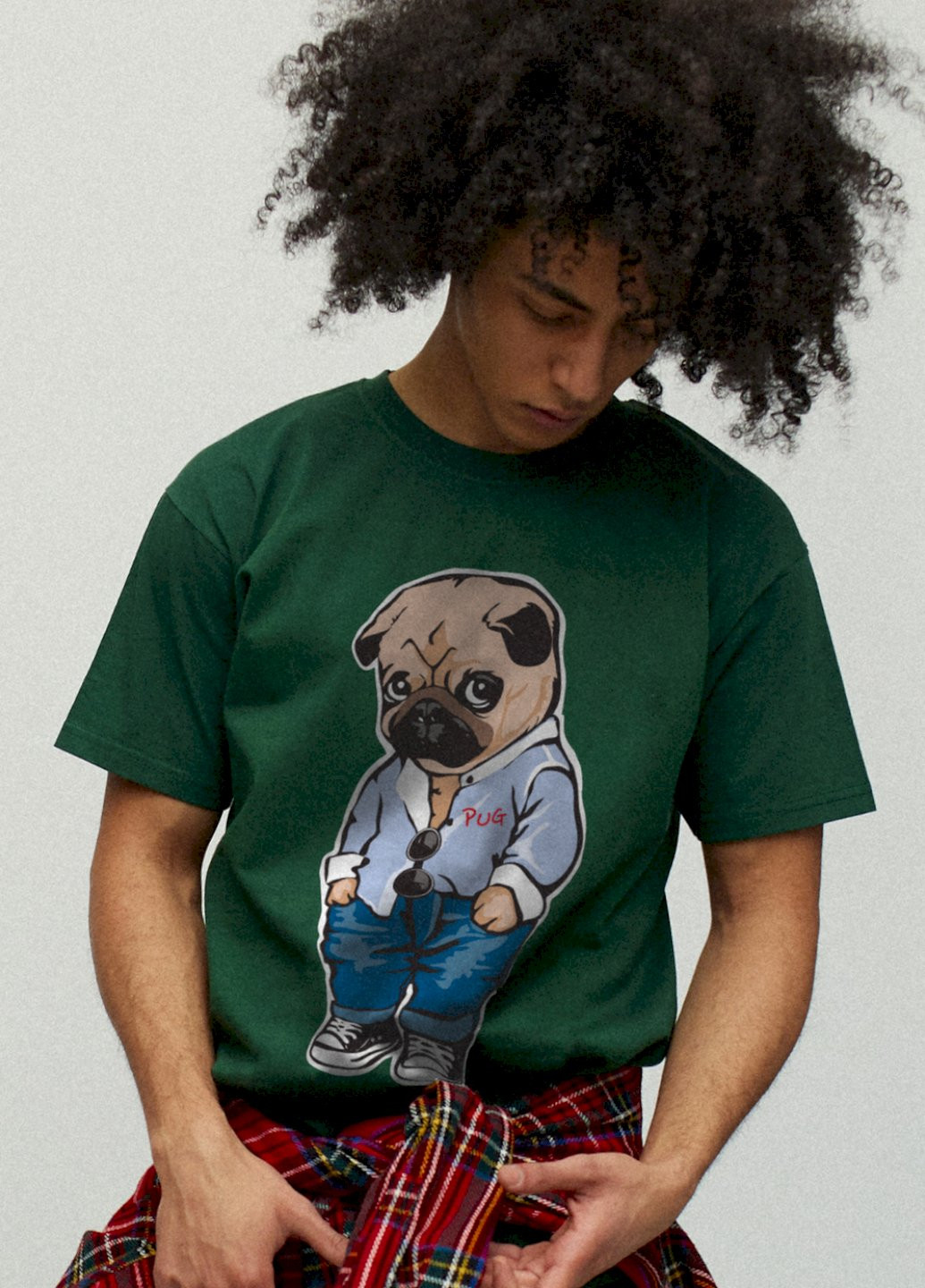 Темно-зеленая футболка мужская YAPPI