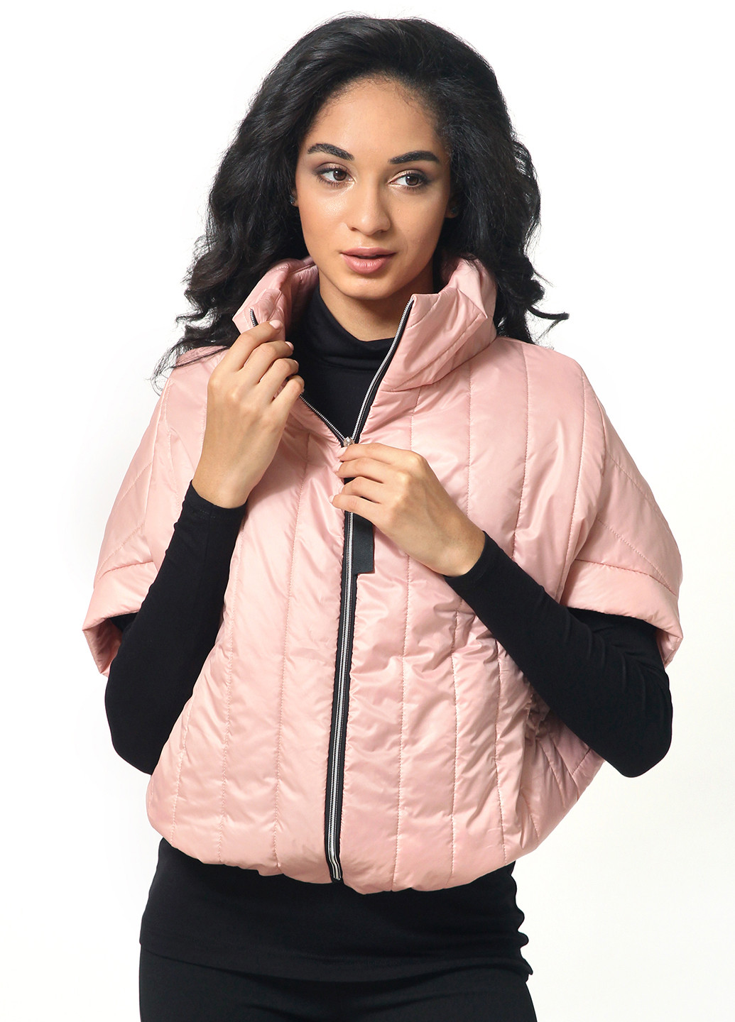 Світло-рожева демісезонна куртка FEM