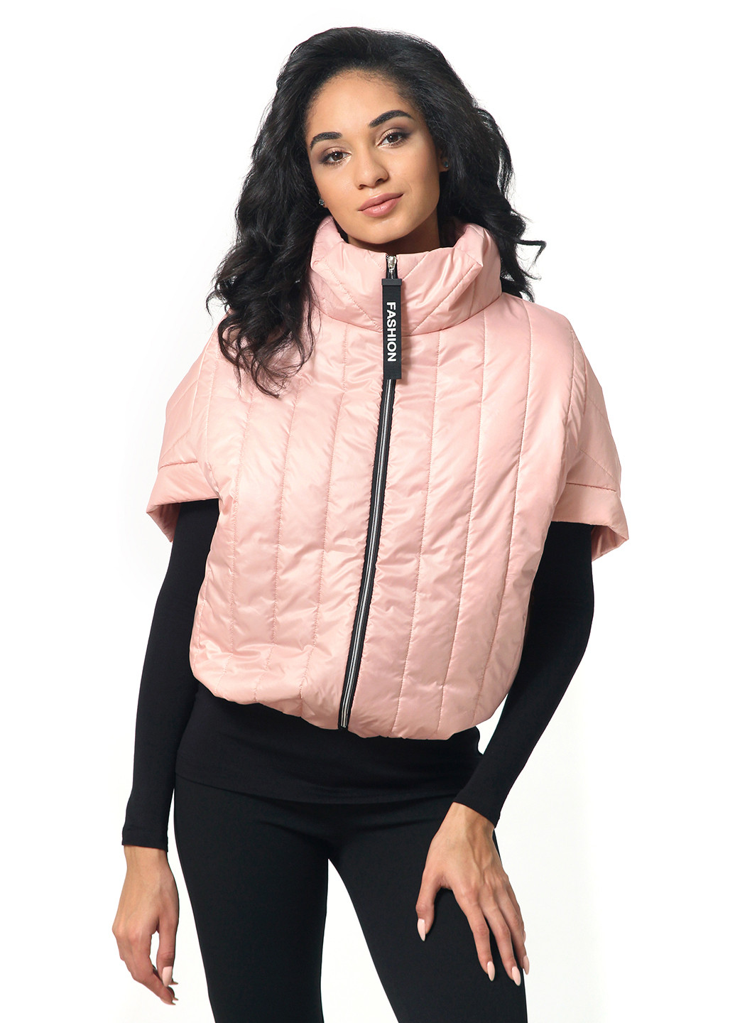 Светло-розовая демисезонная куртка FEM