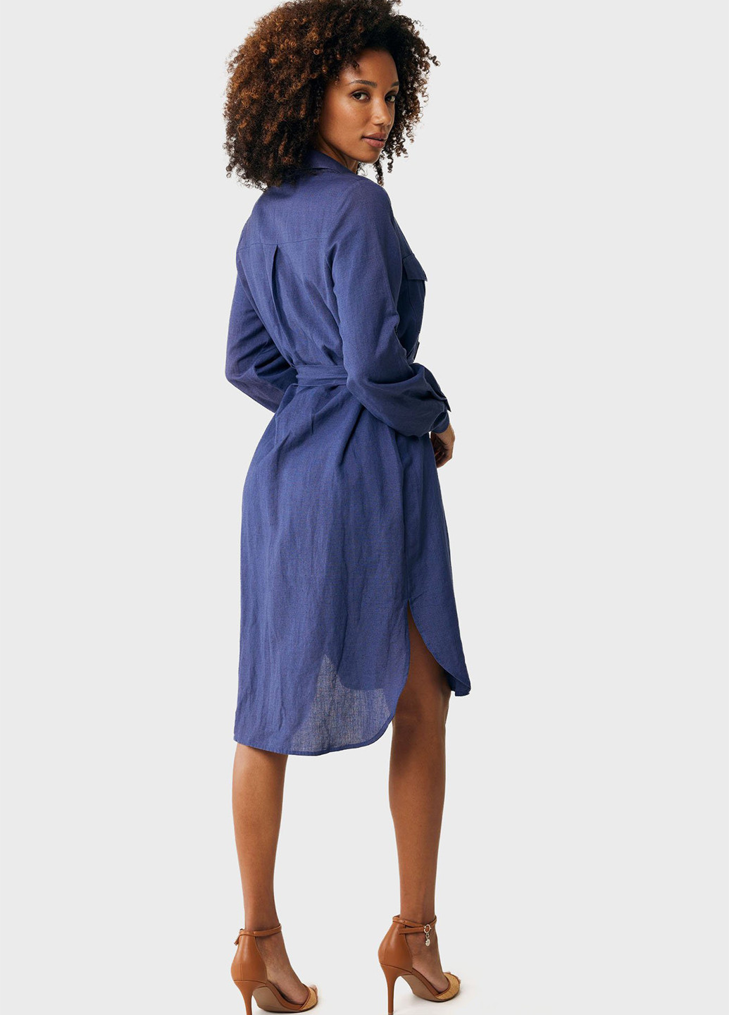 Синее кэжуал платье рубашка Mexx однотонное