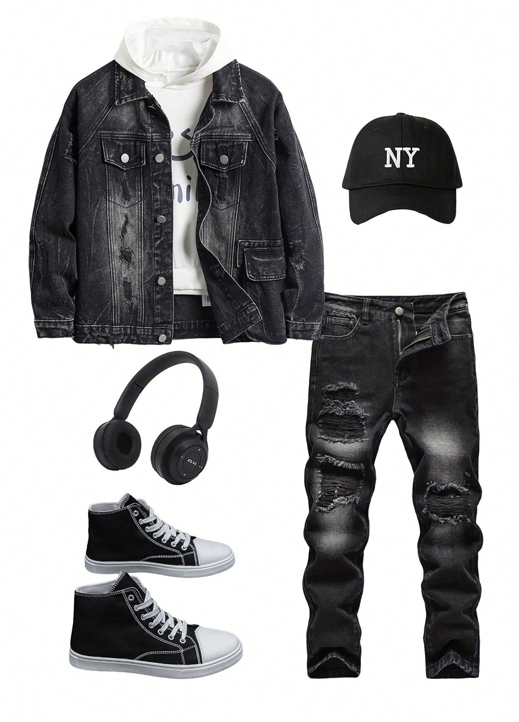 Чорна демісезонна куртка SHEIN