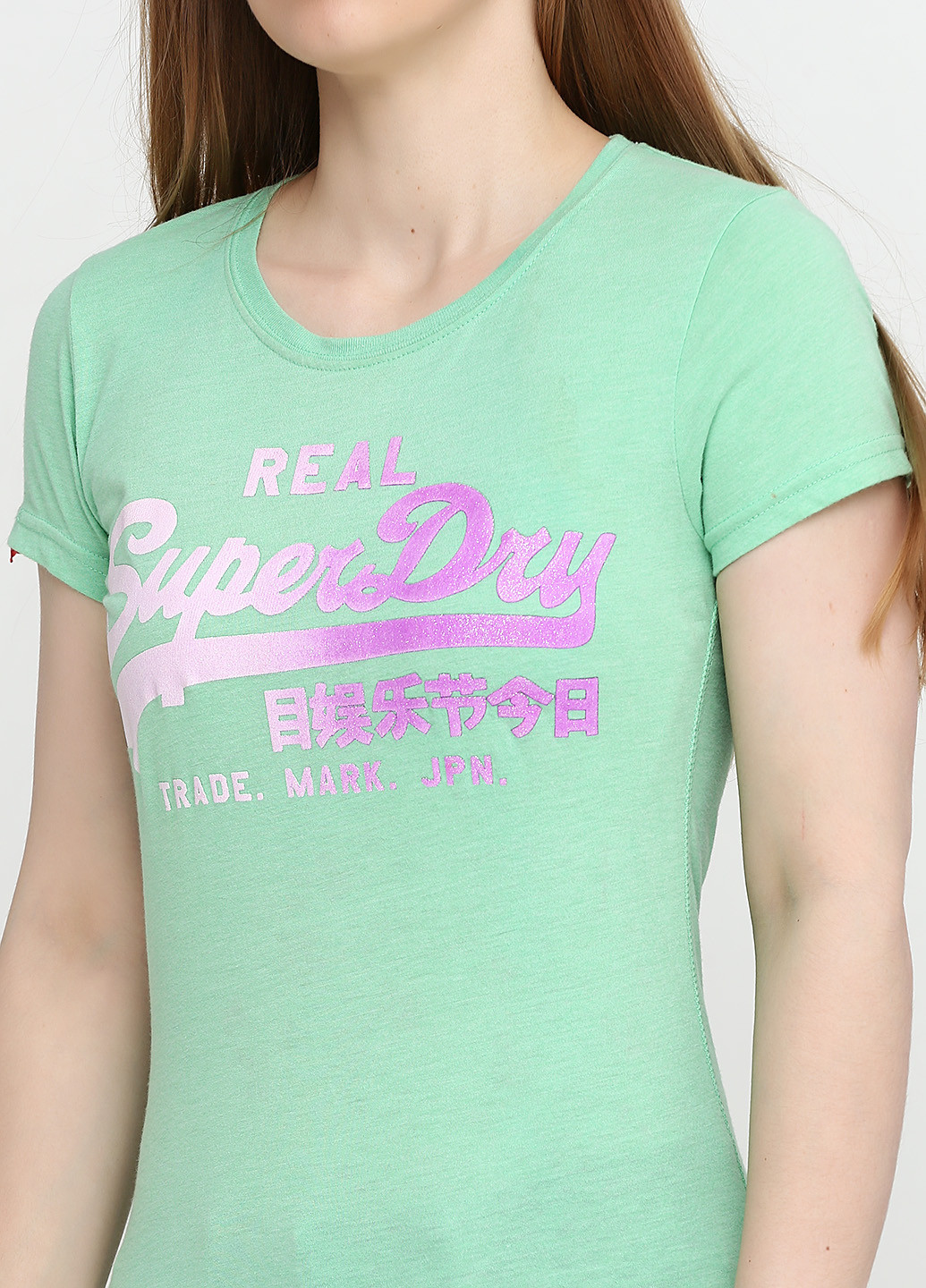Салатовая летняя футболка Superdry