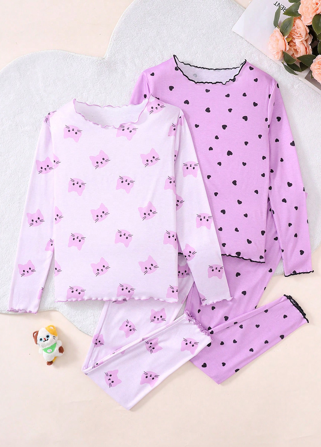 Фиолетовая всесезон пижама (кофта, штаны) кофта + брюки SHEIN