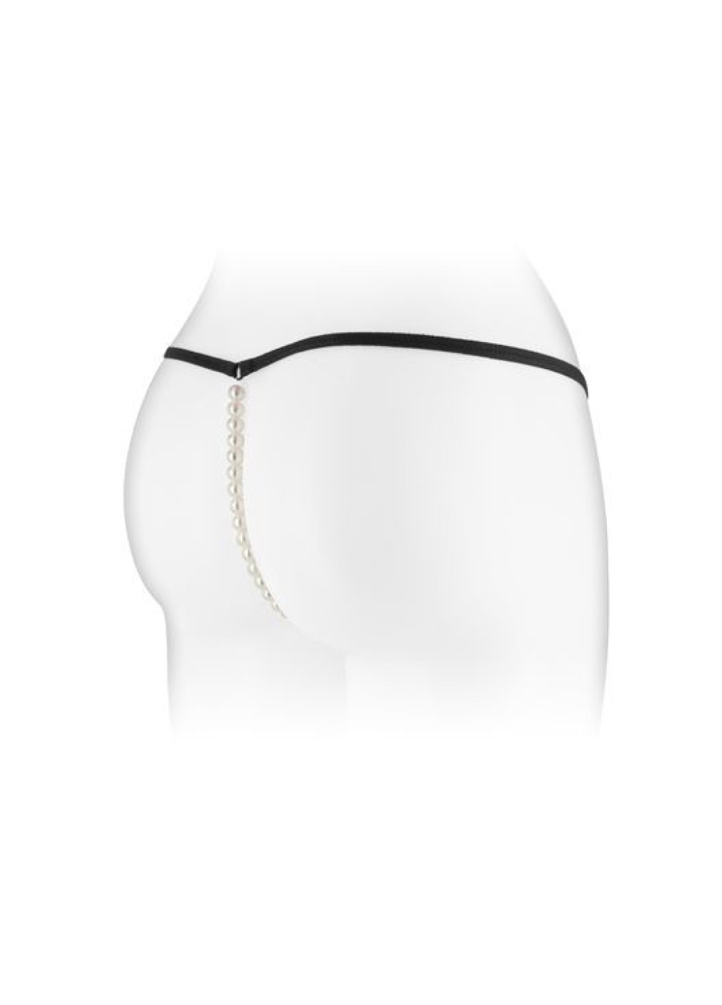 Трусики-стринги с жемчужной ниткой VENUSINA Black Fashion Secret (252025498)
