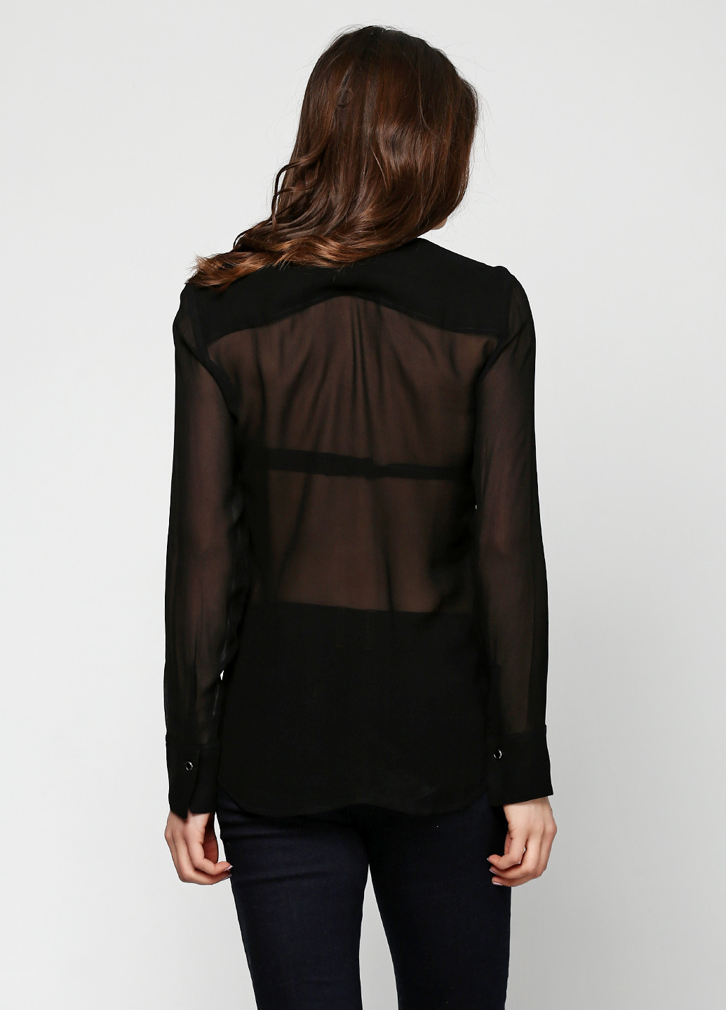 Черная демисезонная блуза Karen by Simonsen