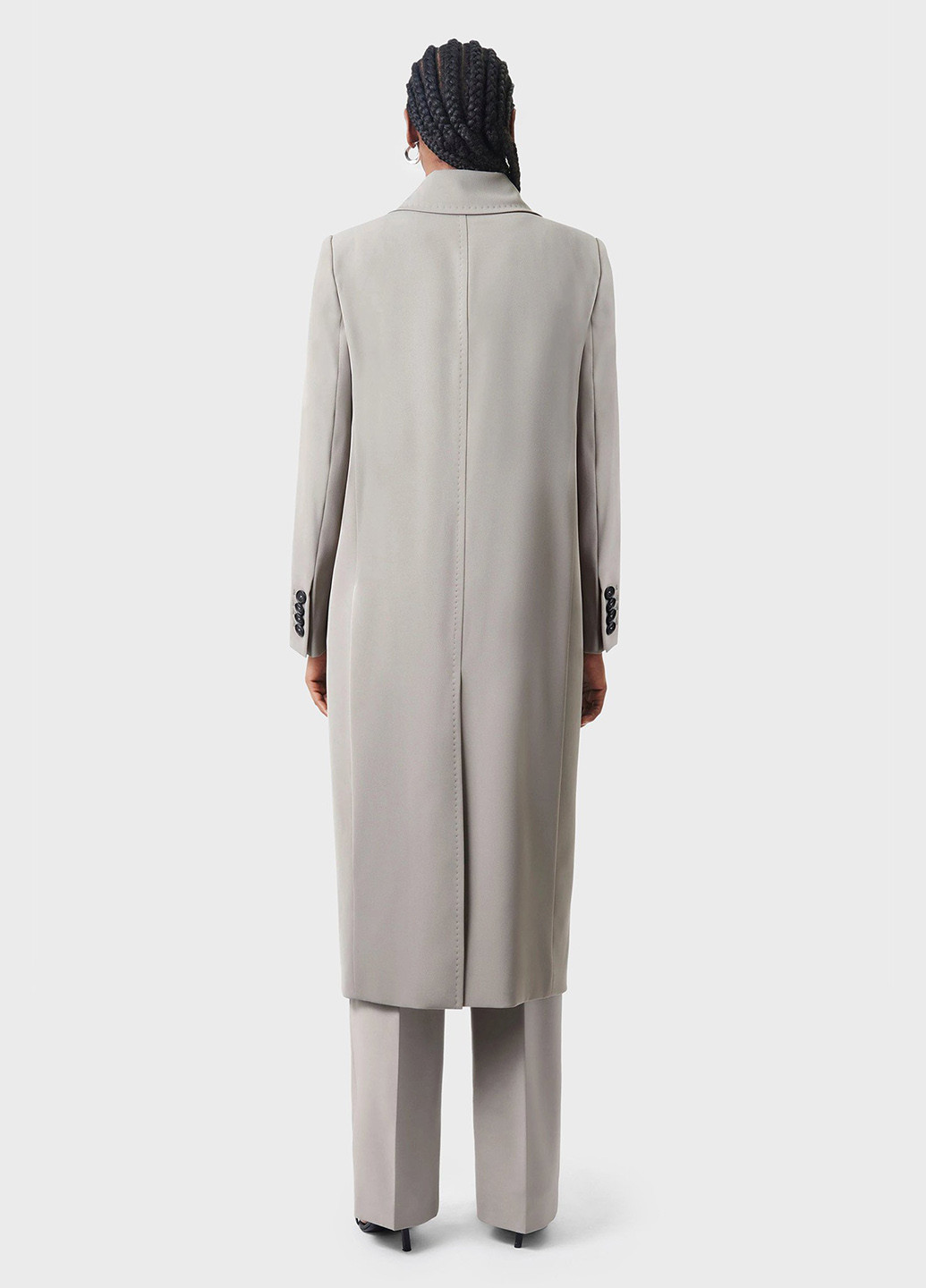 Сіре демісезонне Пальто двобортне Drykorn