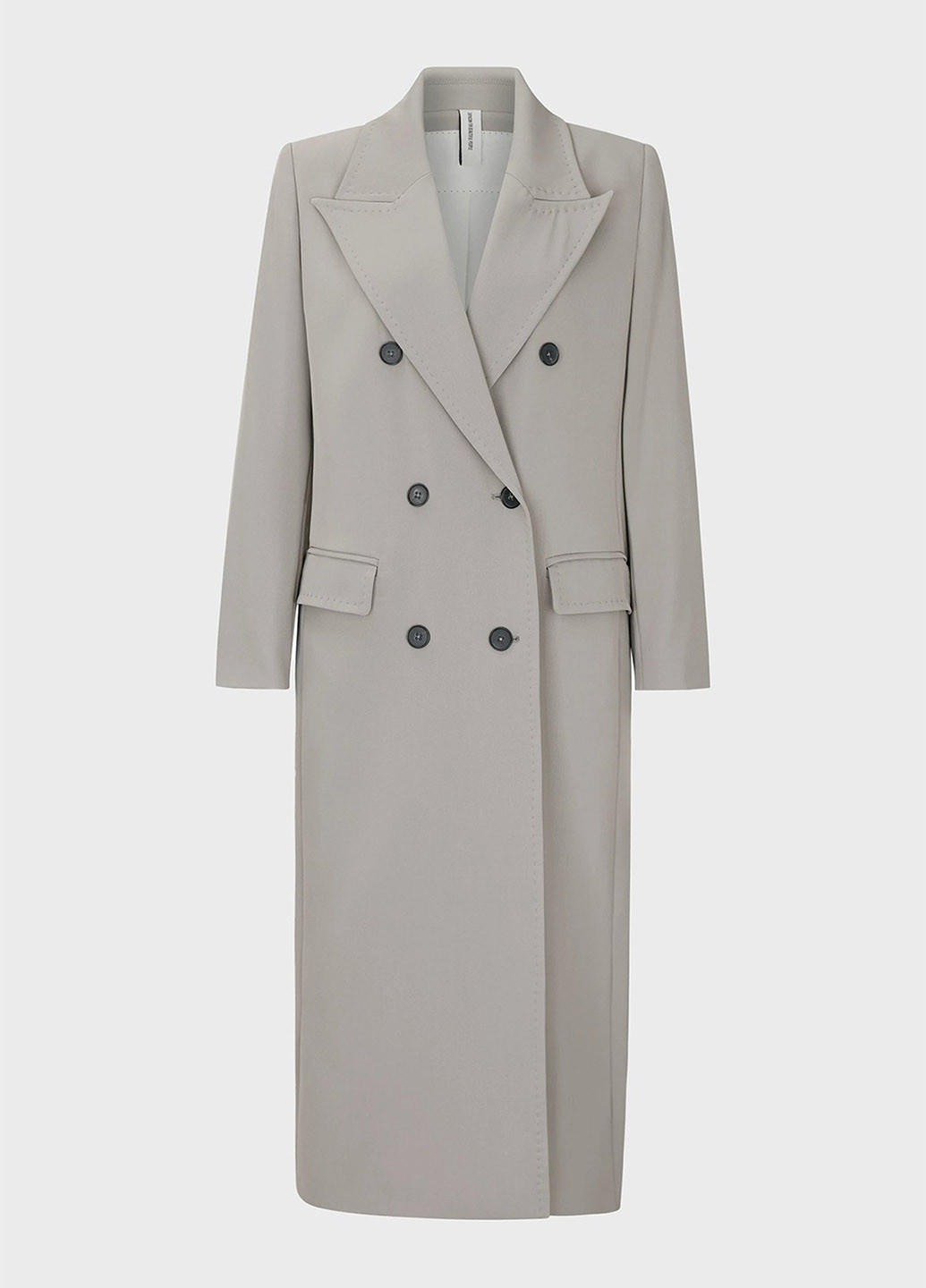Сіре демісезонне Пальто двобортне Drykorn