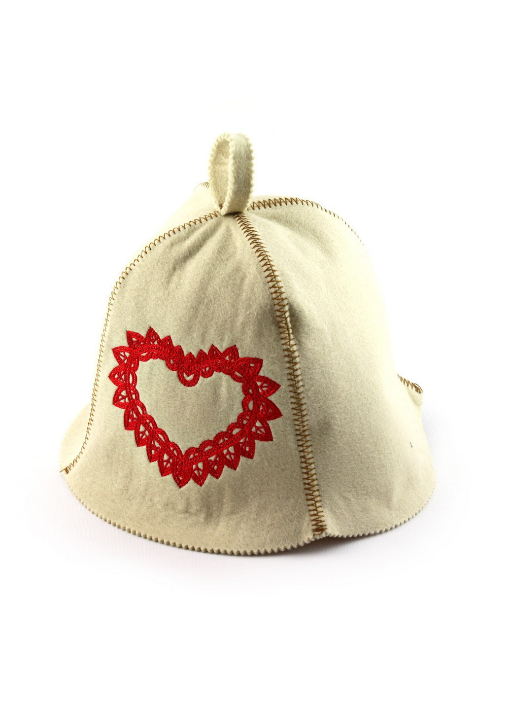 Шапка для сауны "Сердце ажур" Универсальный Luxyart (254456060)