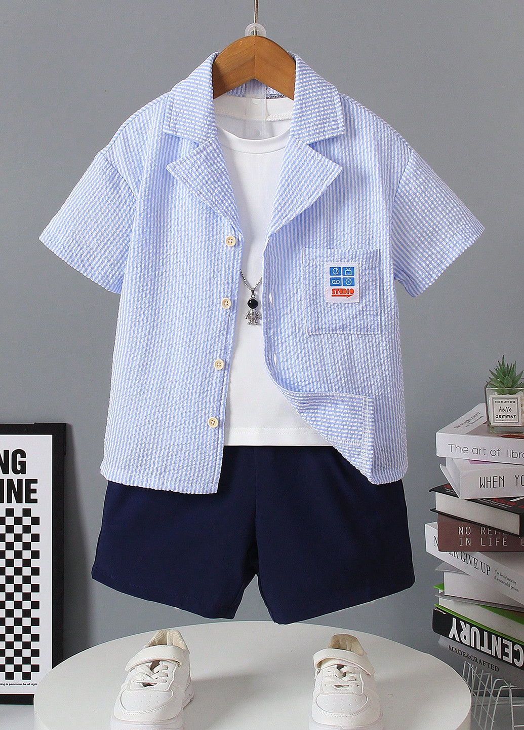 Цветная кэжуал рубашка в полоску SHEIN