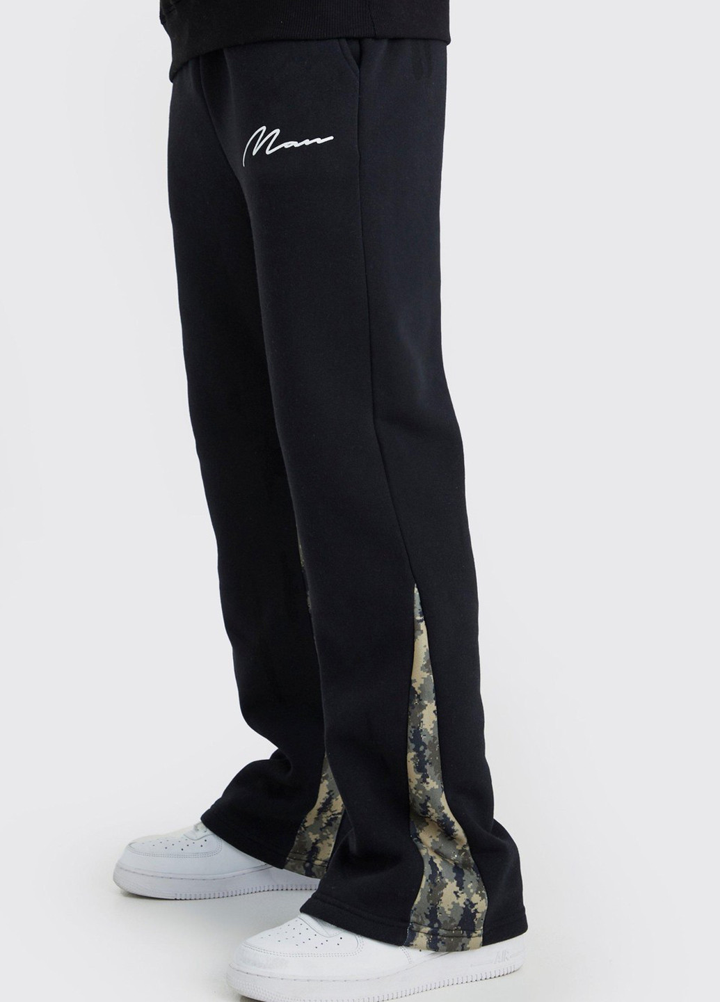 Черные кэжуал, спортивные демисезонные прямые брюки Boohoo