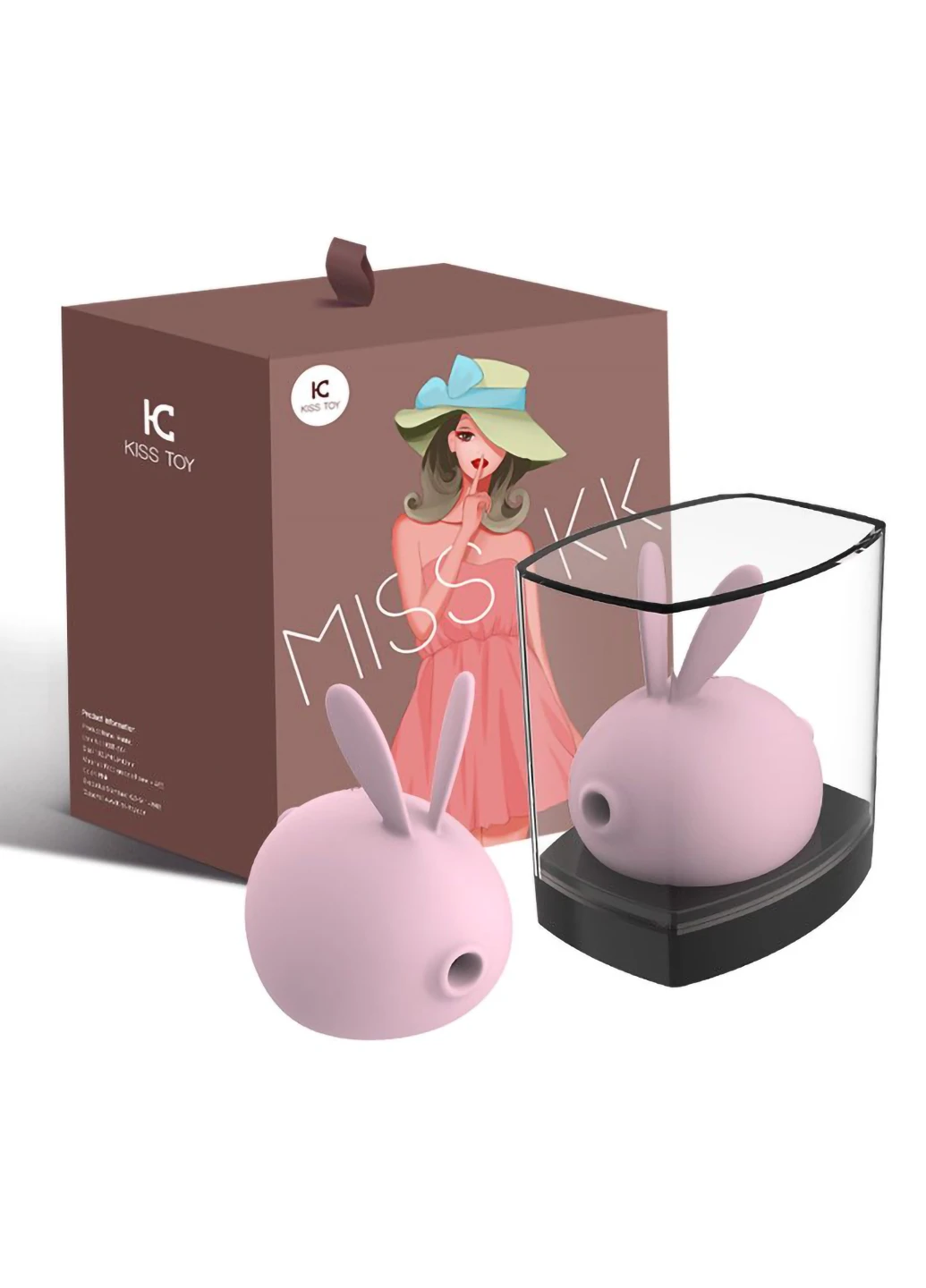 Вакуумний кліторальний стимулятор із вібрацією Miss KK Pink KisToy (254152058)