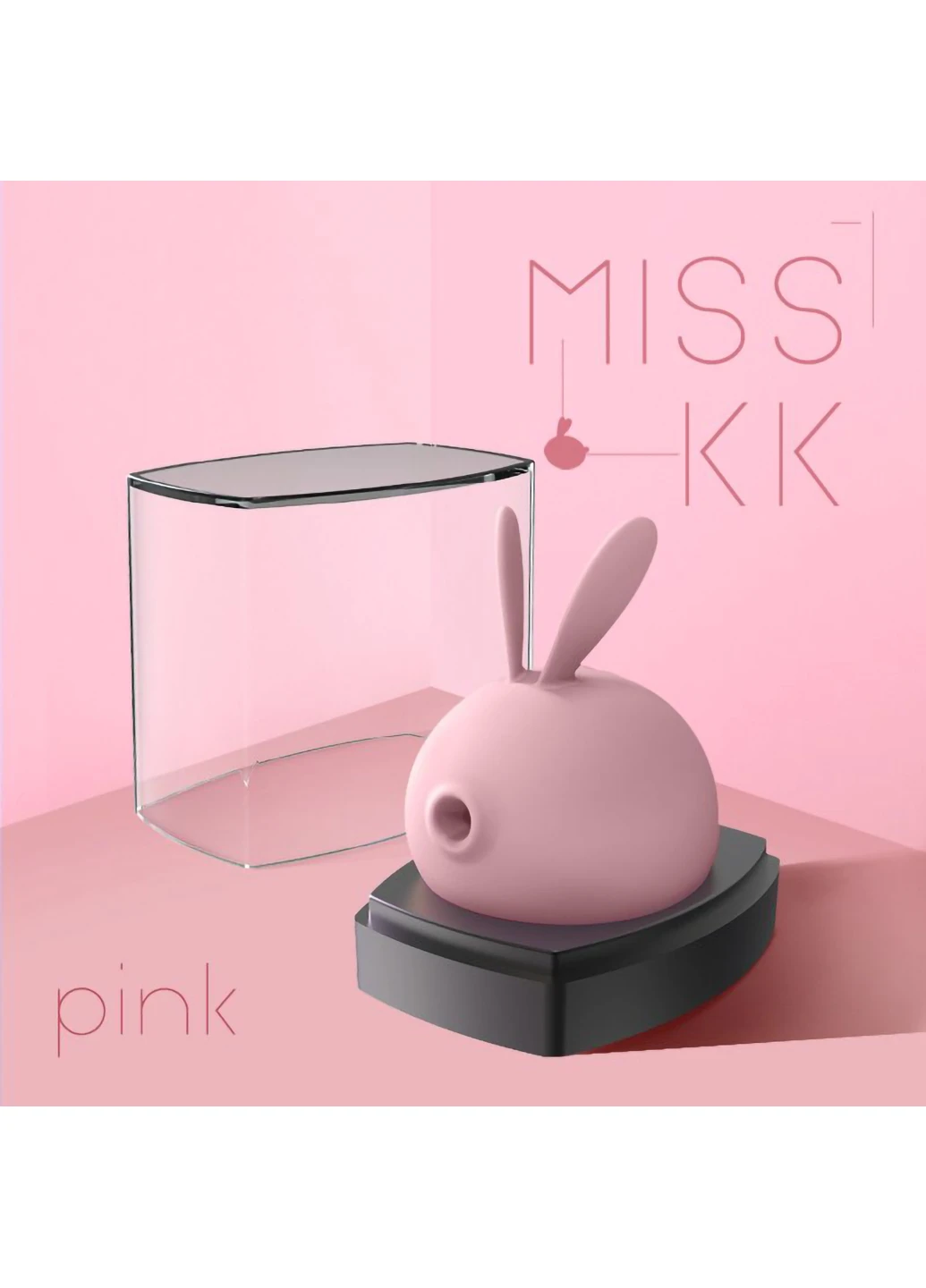 Вакуумний кліторальний стимулятор із вібрацією Miss KK Pink KisToy (254152058)