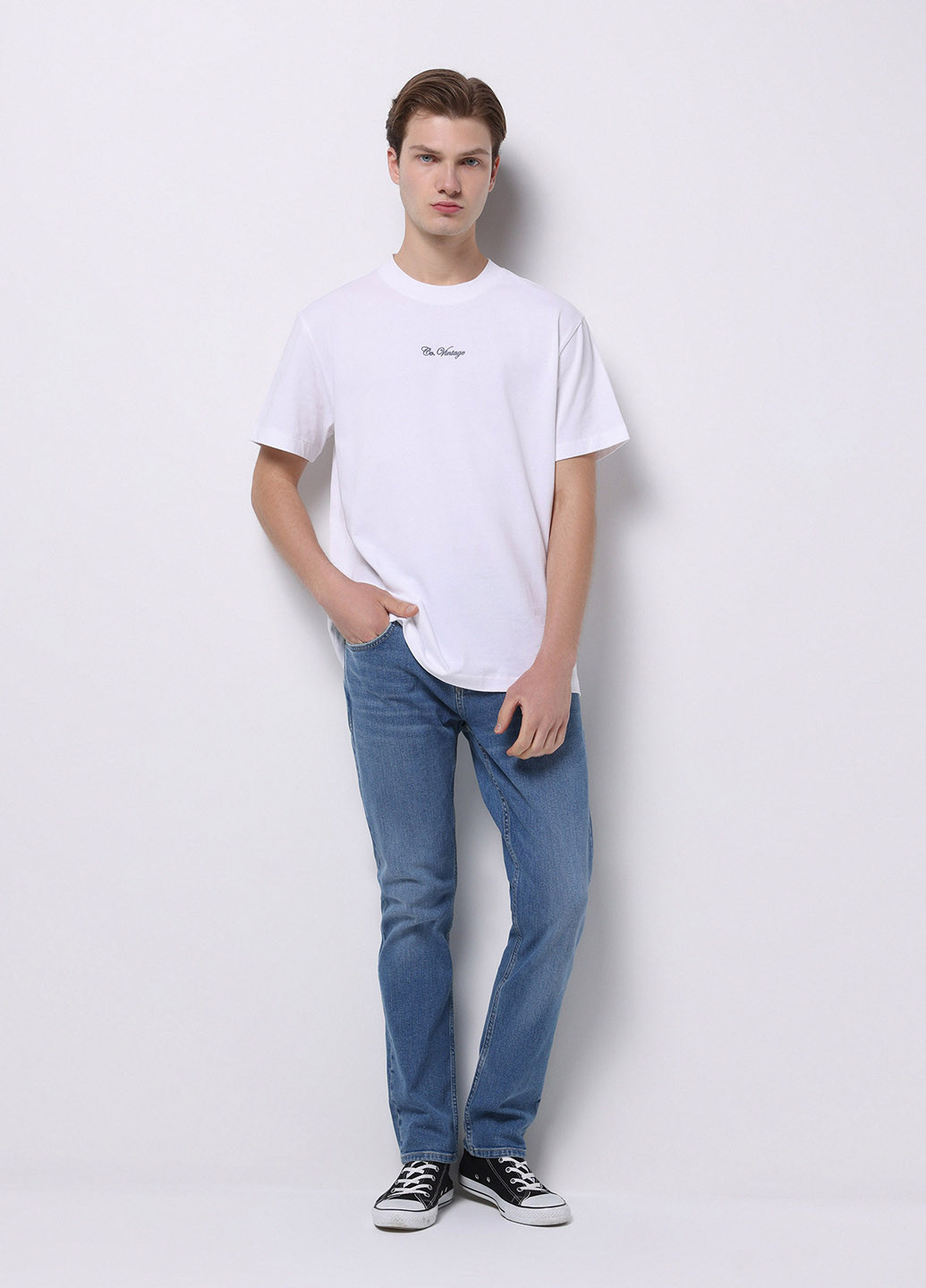 Синие демисезонные регюлар фит джинсы Colin's