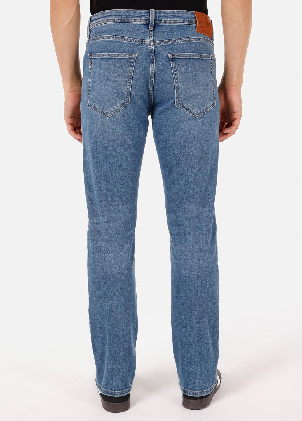 Синие демисезонные прямые джинсы Colin's