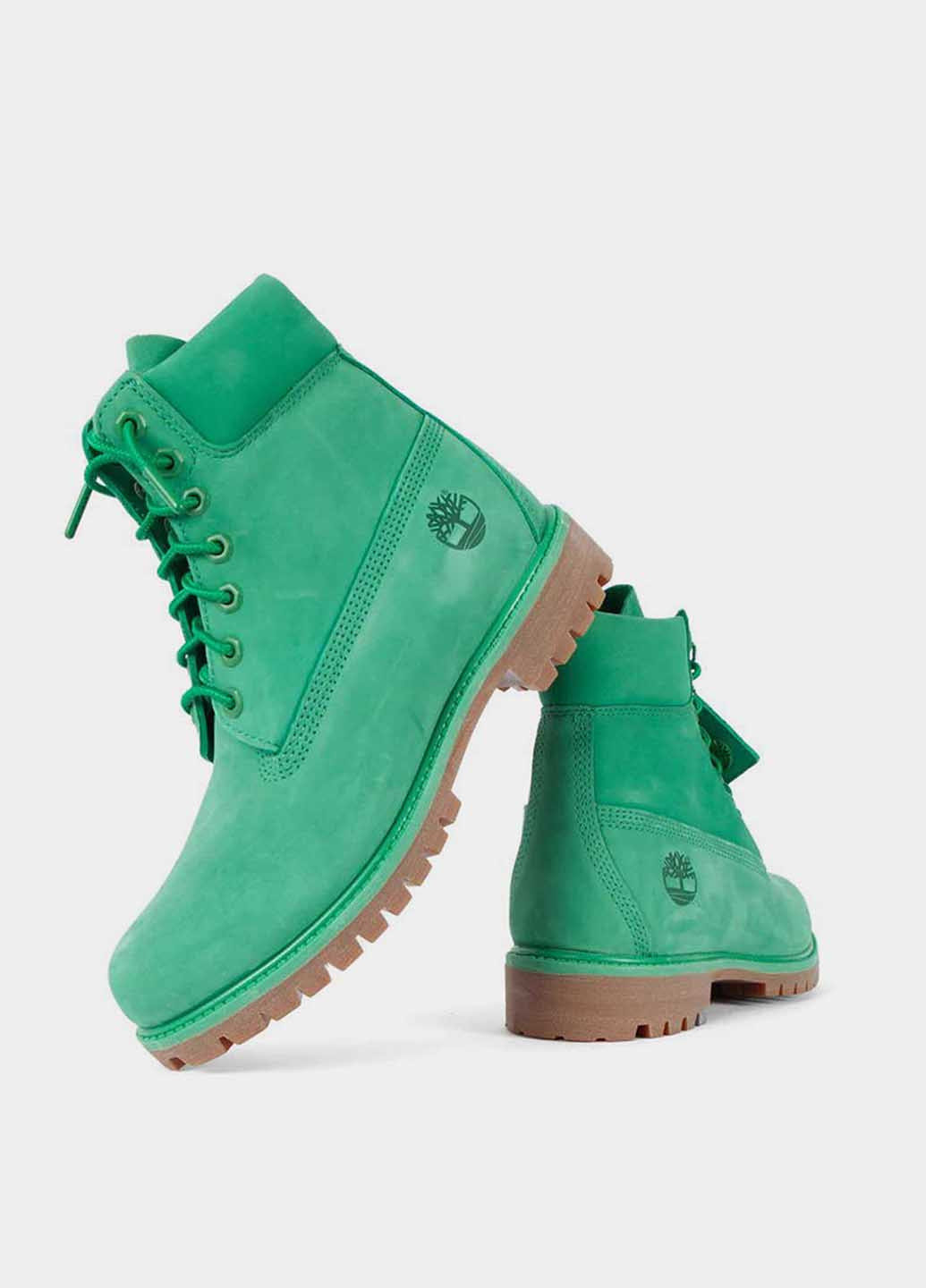 Зеленые осенние ботинки тимберленды Timberland