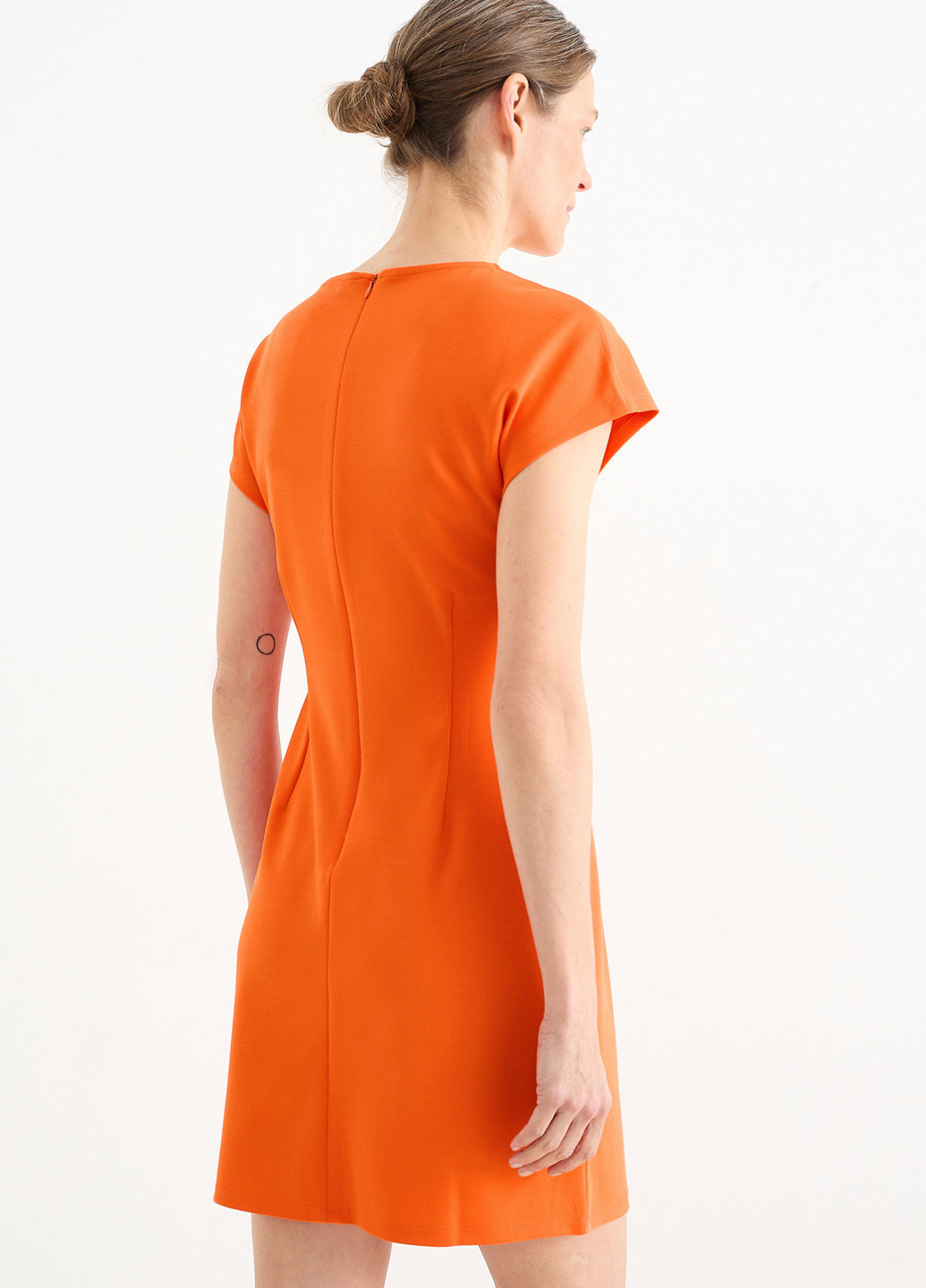 Помаранчева кежуал сукня футляр C&A однотонна