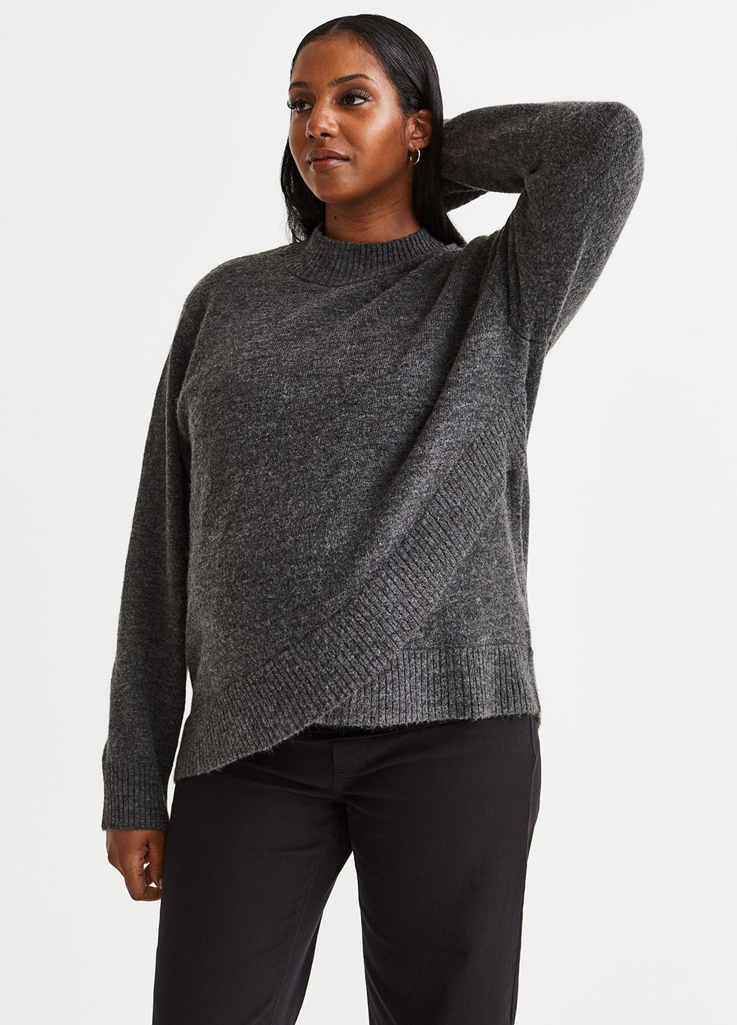 Серый демисезонный свитер джемпер H&M