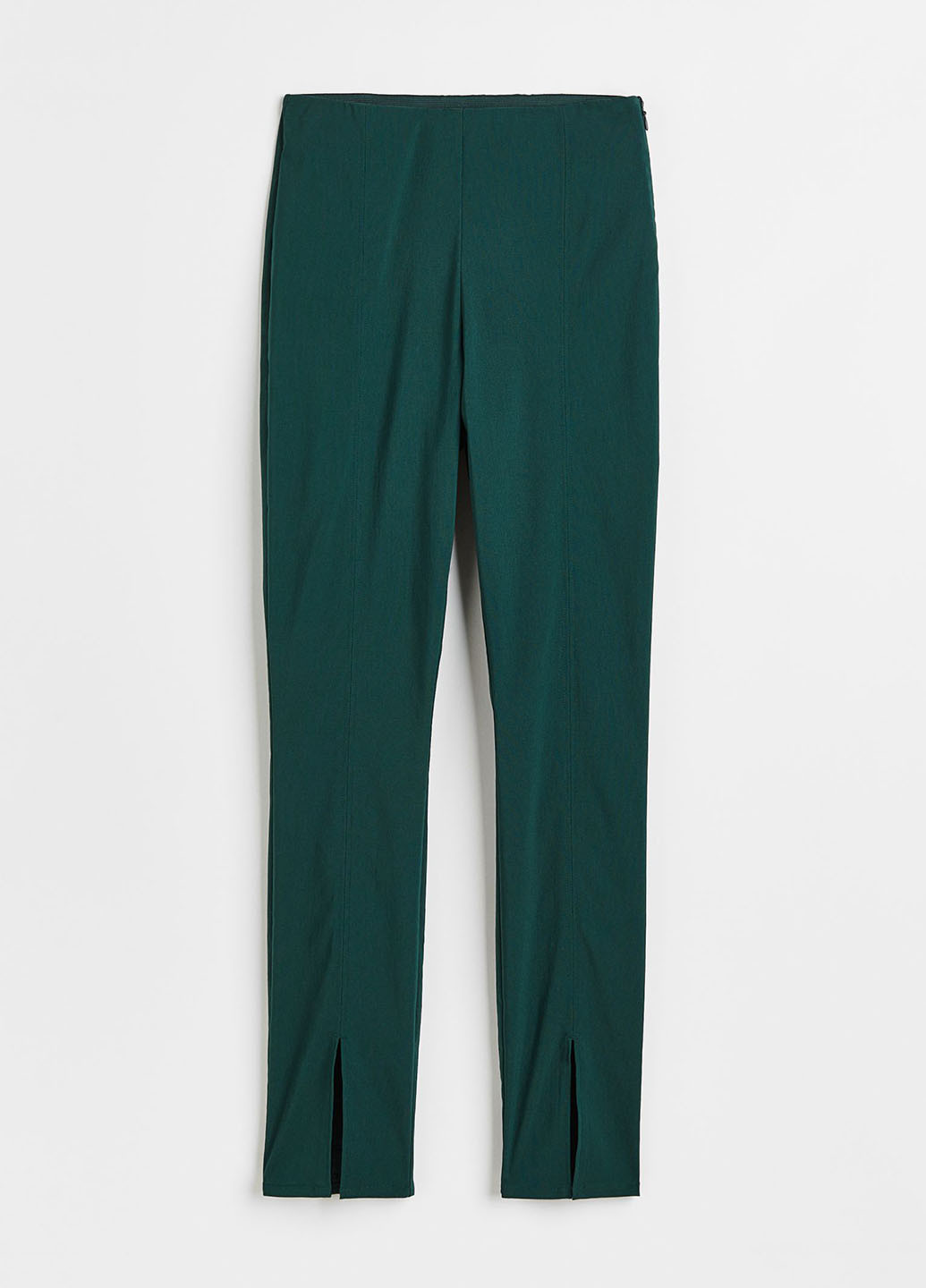 Темно-зеленые кэжуал демисезонные зауженные брюки H&M