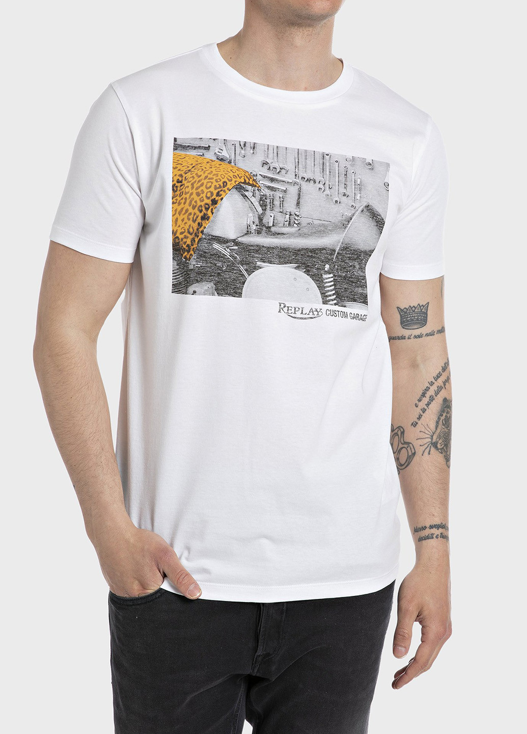 Белая футболка Replay
