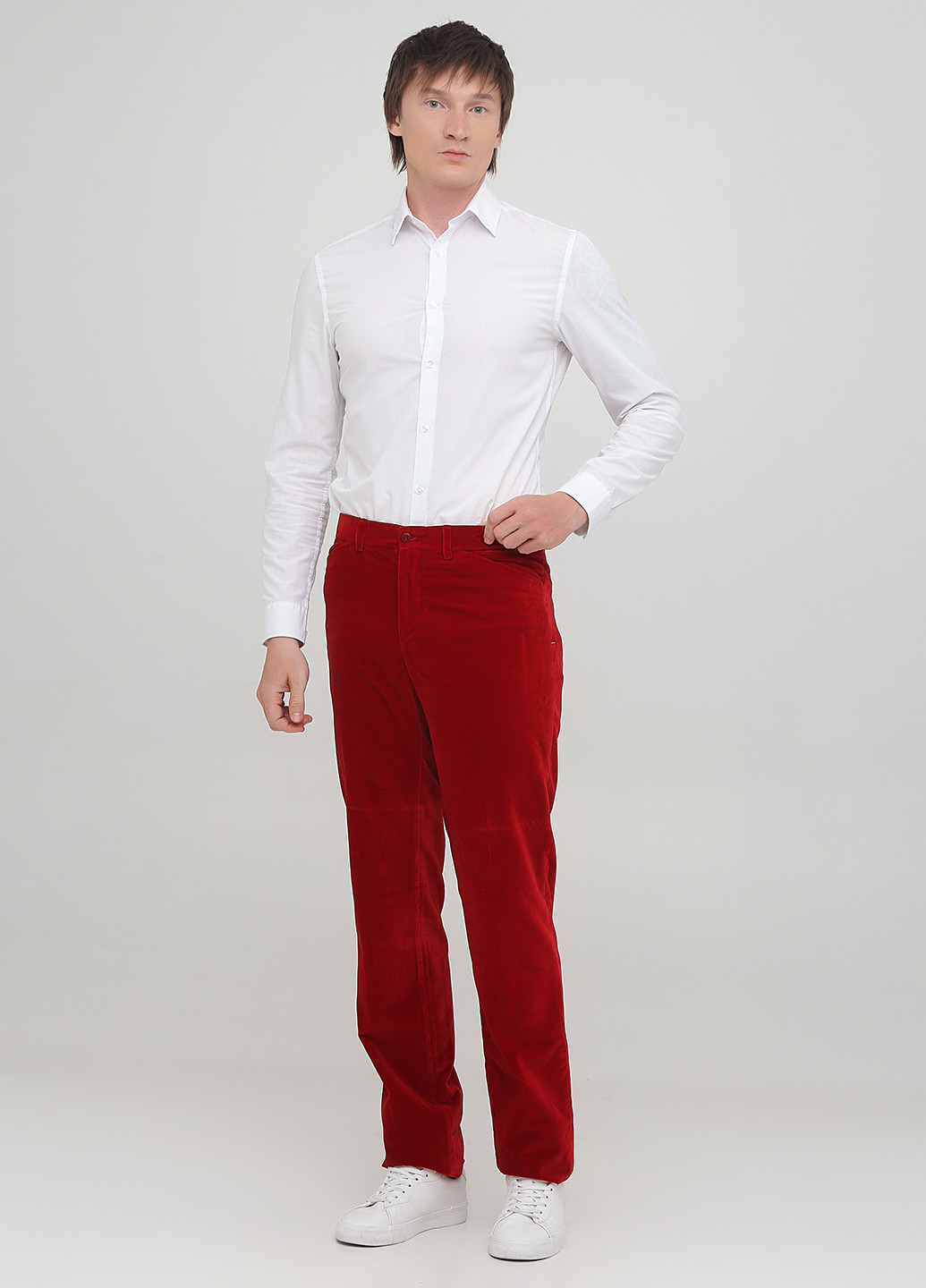 Бордовые кэжуал демисезонные прямые брюки Ralph Lauren