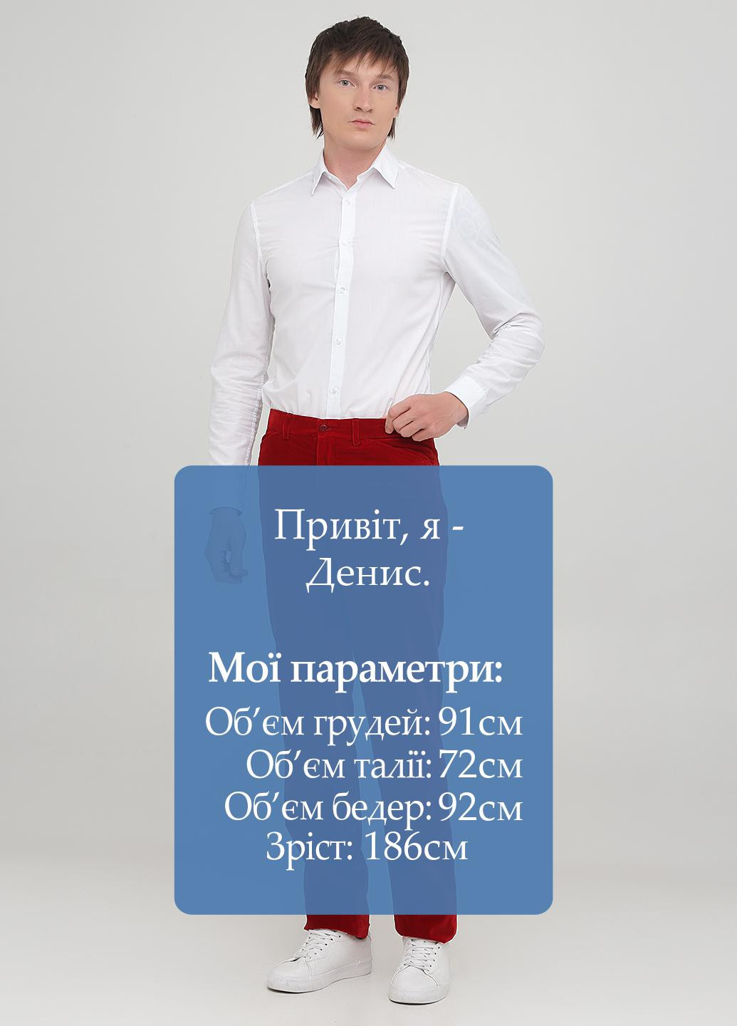 Бордовые кэжуал демисезонные прямые брюки Ralph Lauren