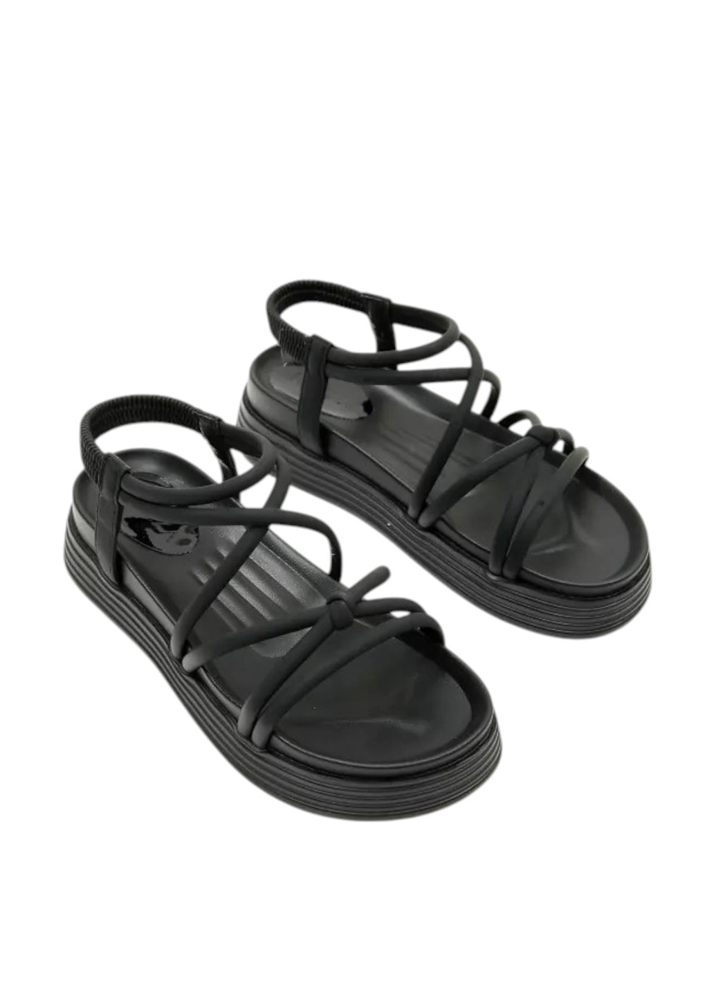 Черные босоножки ALLSY на резинке